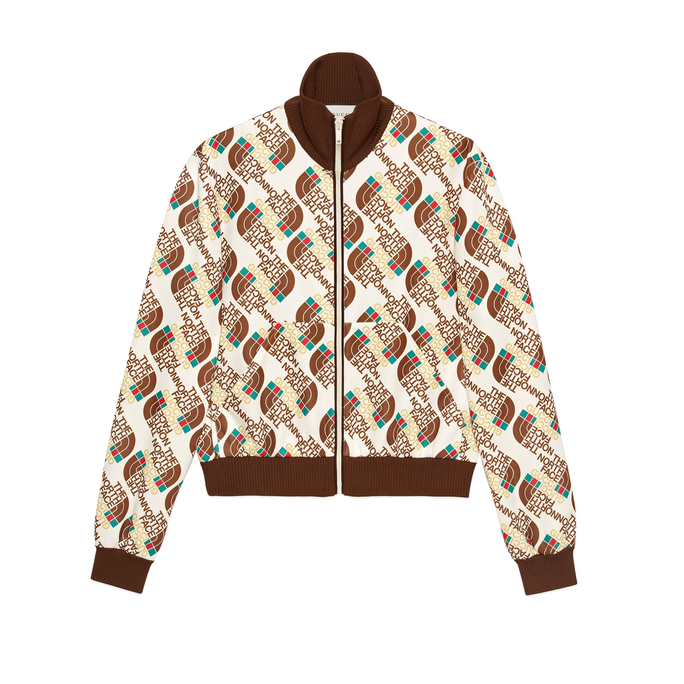 Gucci The North Face X Web Print Technical Jersey Jacket in White for Men |  Lyst Australia
