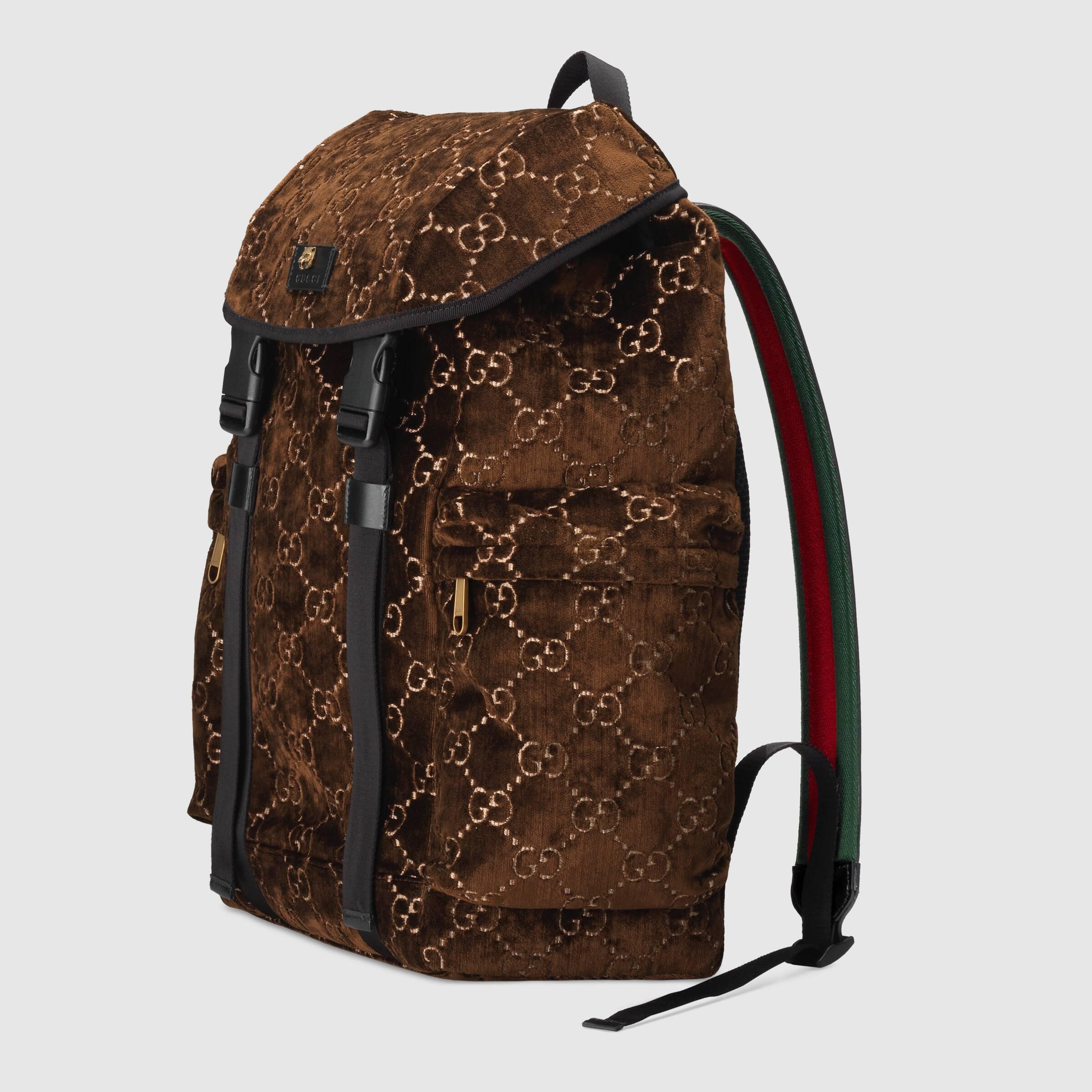 Gucci velvet backpack best sale