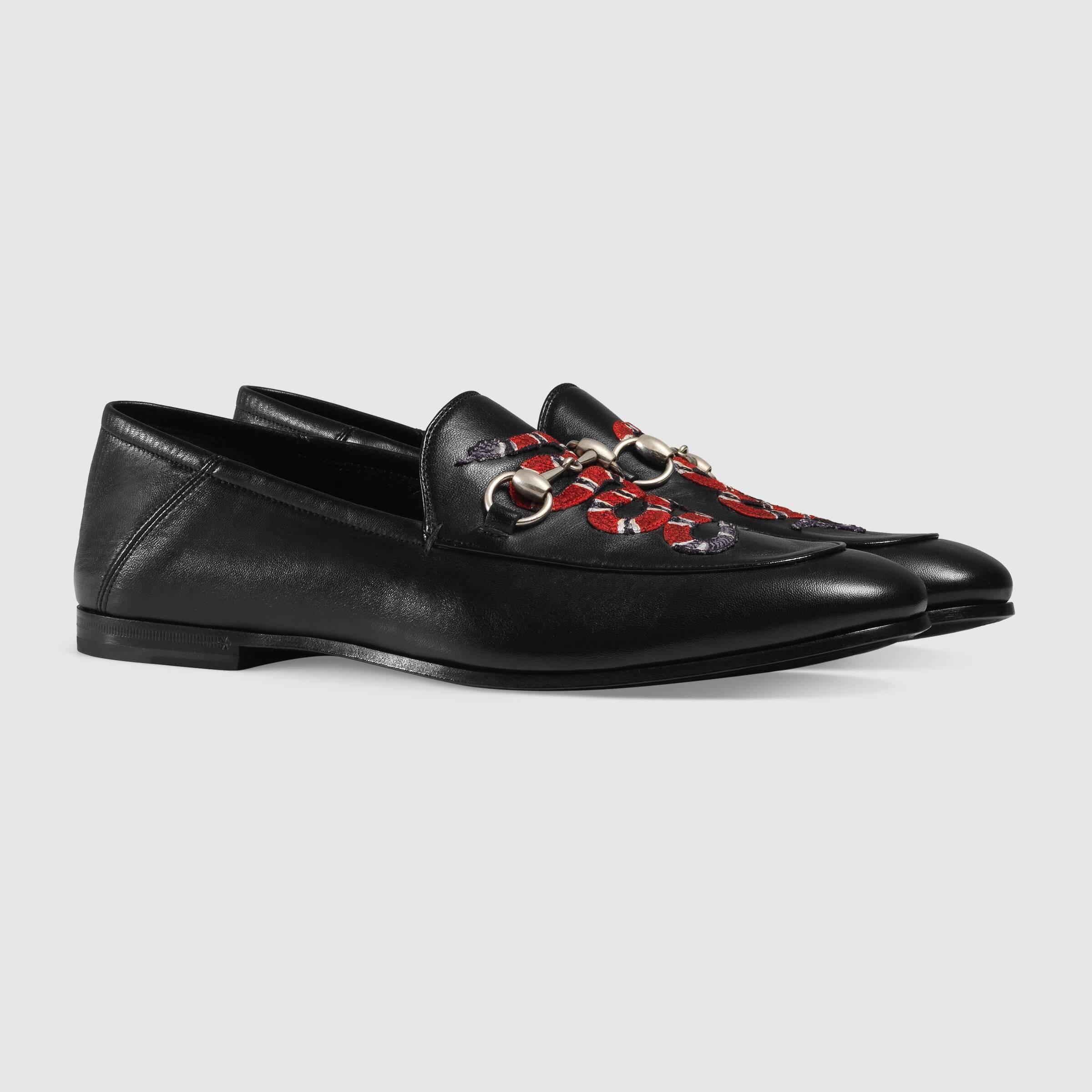 Gucci leather loafer with kingsnake Clearance