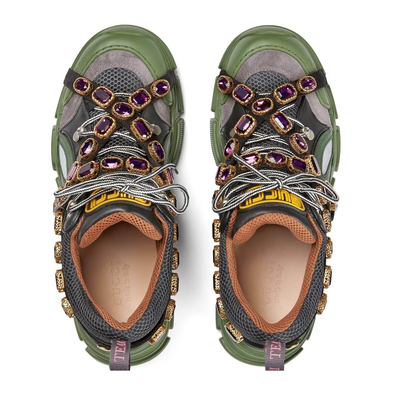 men's flashtrek leather sneaker with crystals