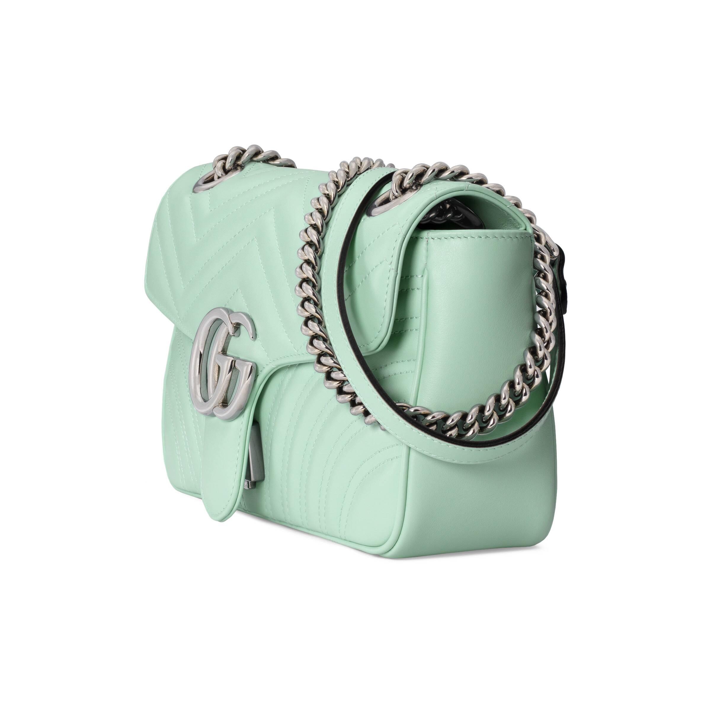 Gucci GG Marmont Small Shoulder Bag in Green Lyst