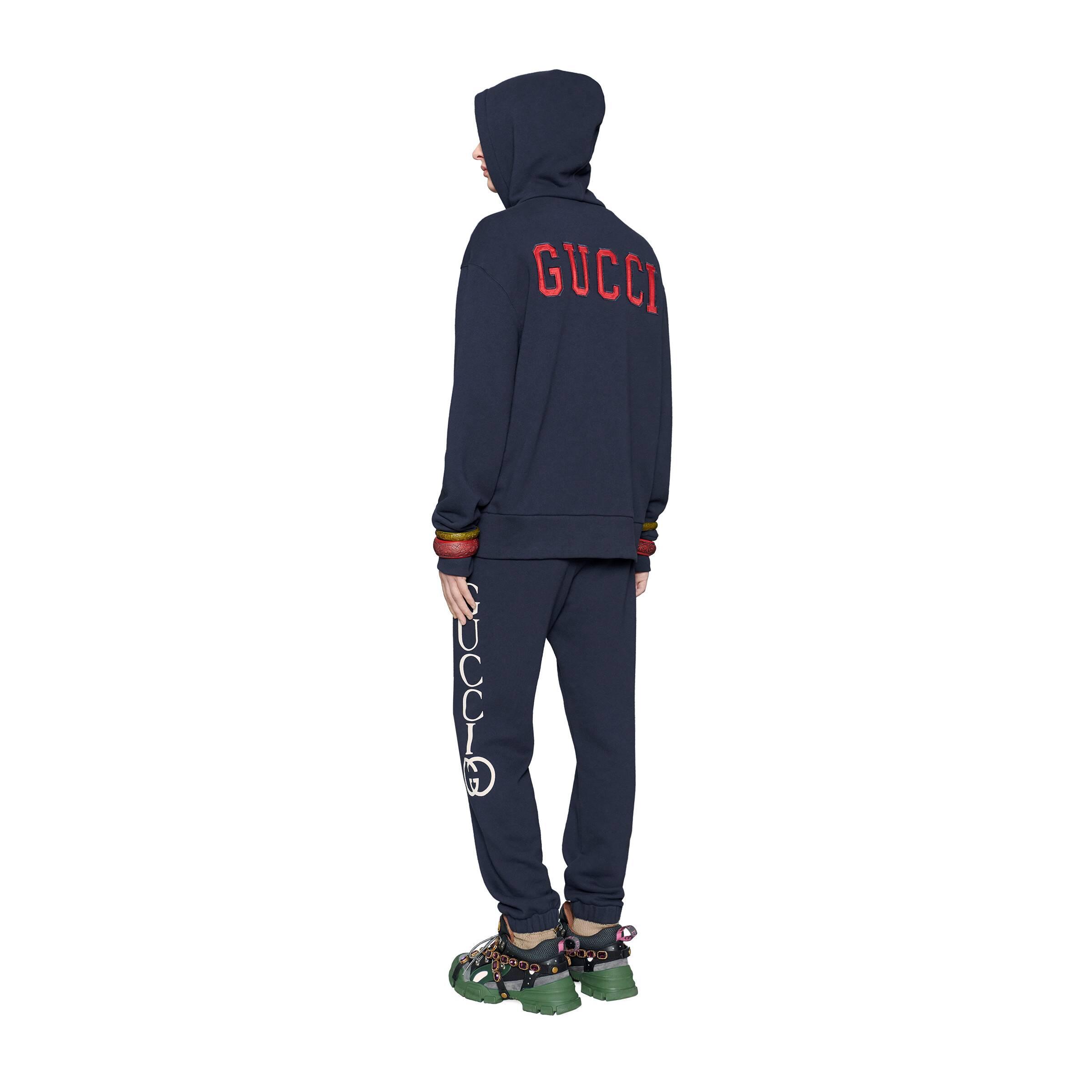 Gucci Men's Jogging Pant With Ny Yankees™ Patch In Blue