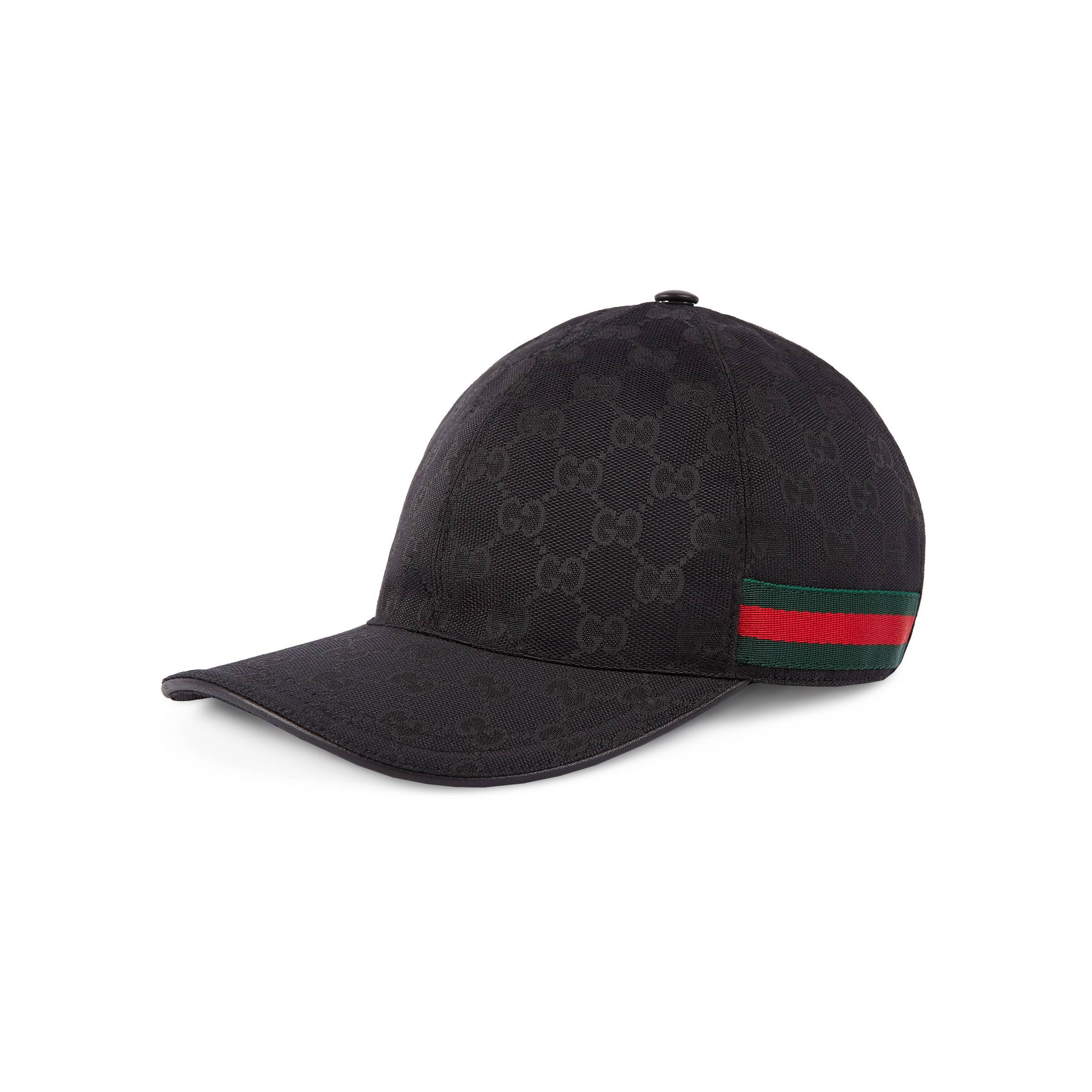 Gucci Original GG Canvas Baseball Hat With Web in Black for Men - Lyst