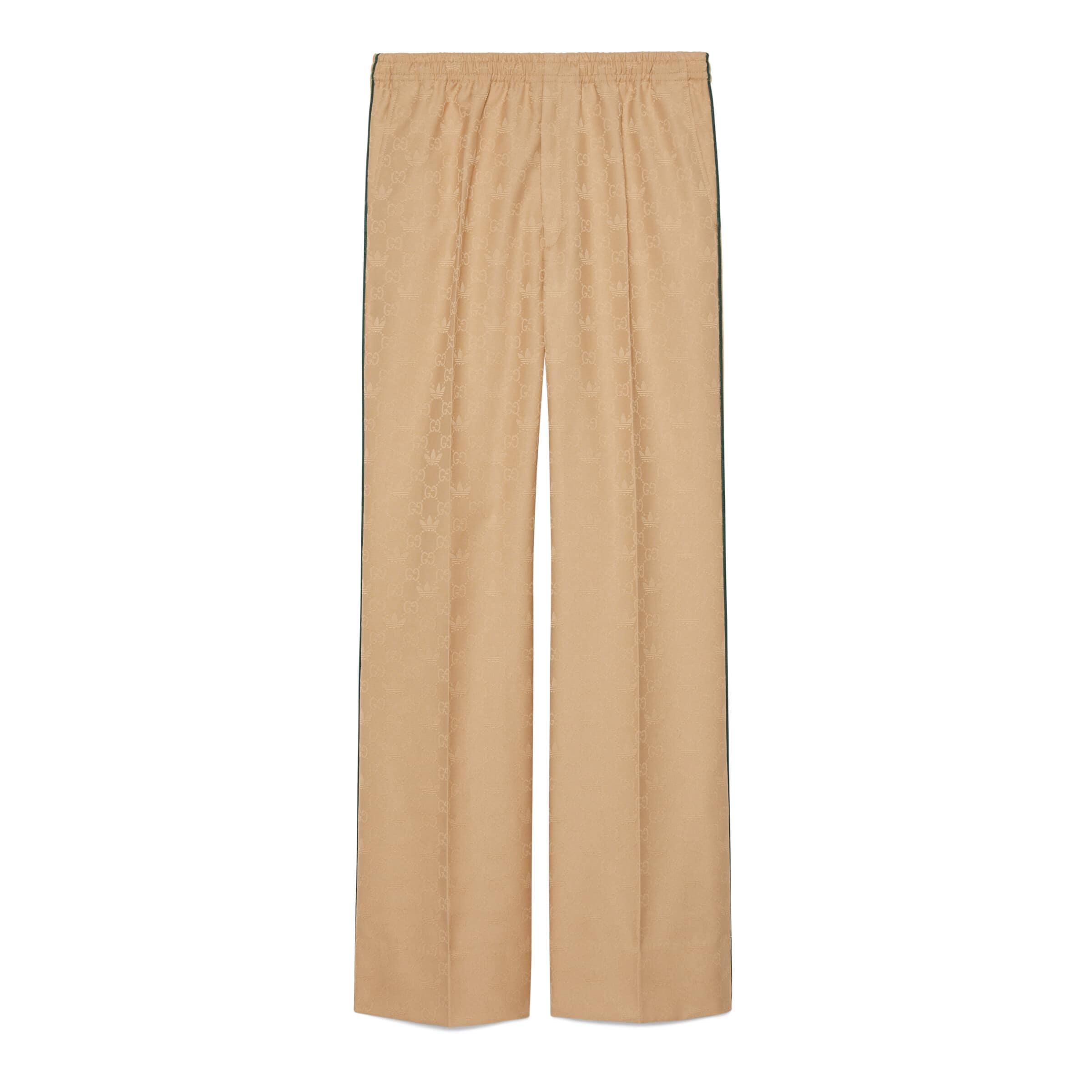 Gucci Adidas X GG Trefoil Jacquard Trousers in Natural for Men | Lyst