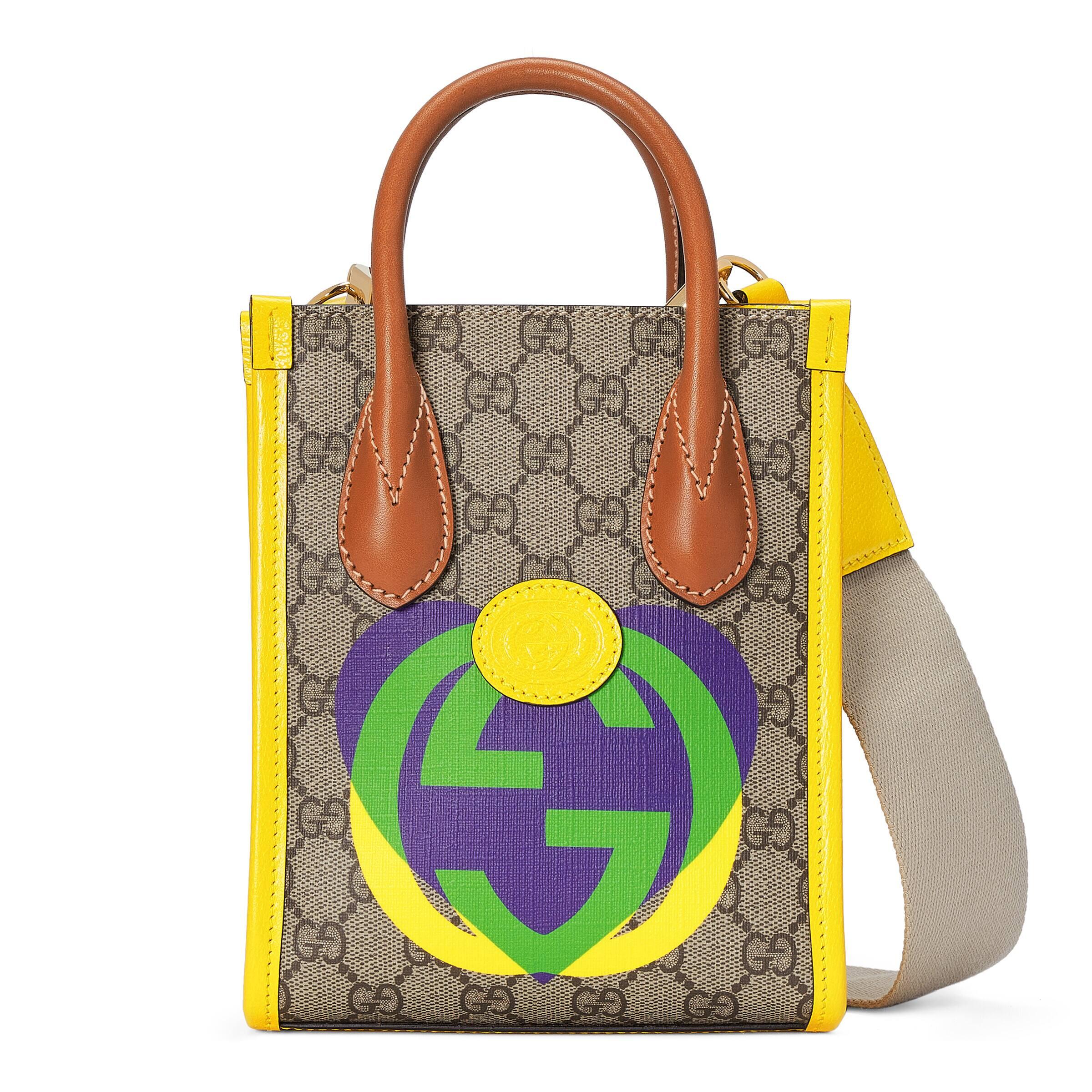 Mini shoulder bag with Interlocking G in GG Supreme