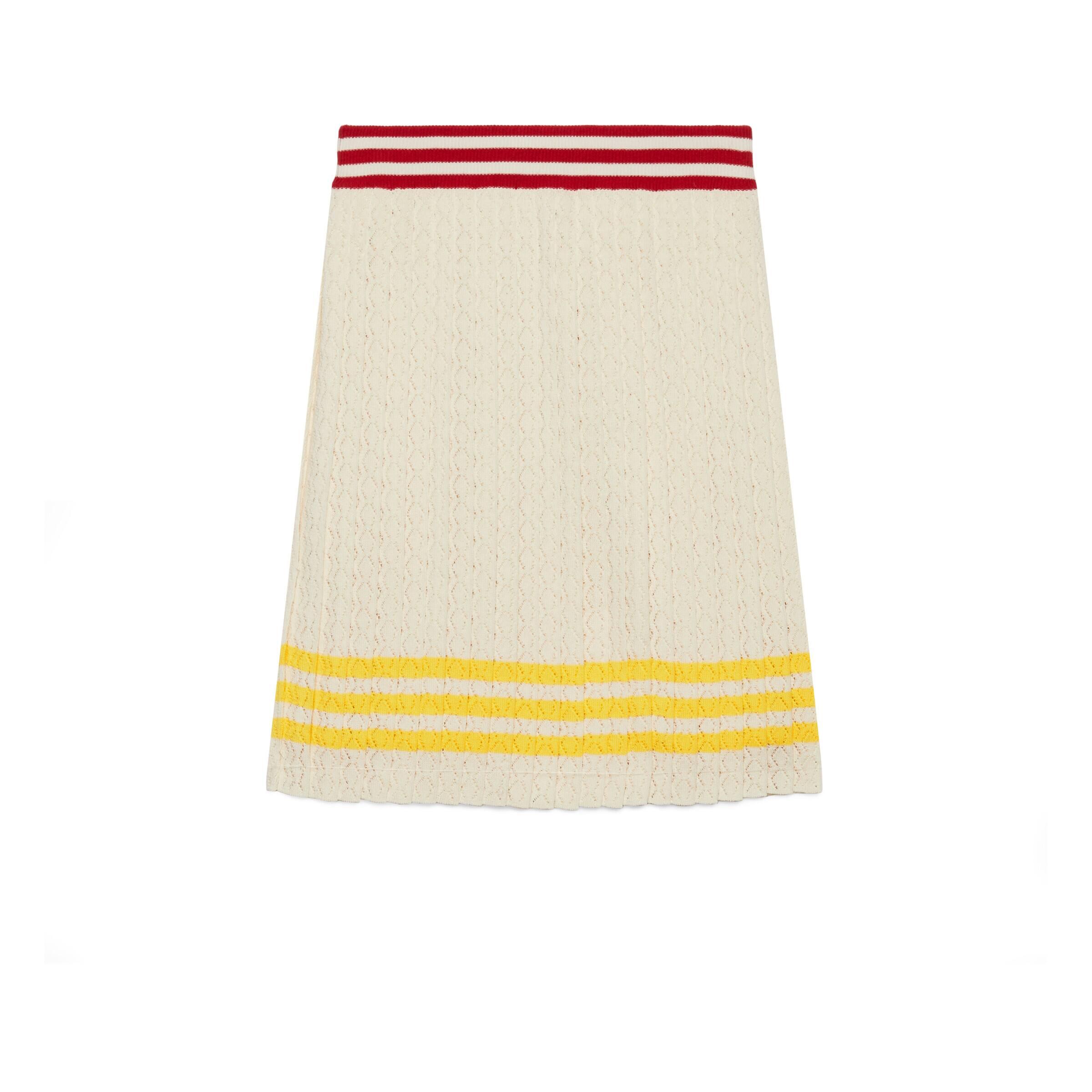 Gucci Adidas X Cotton Skirt in White | Lyst