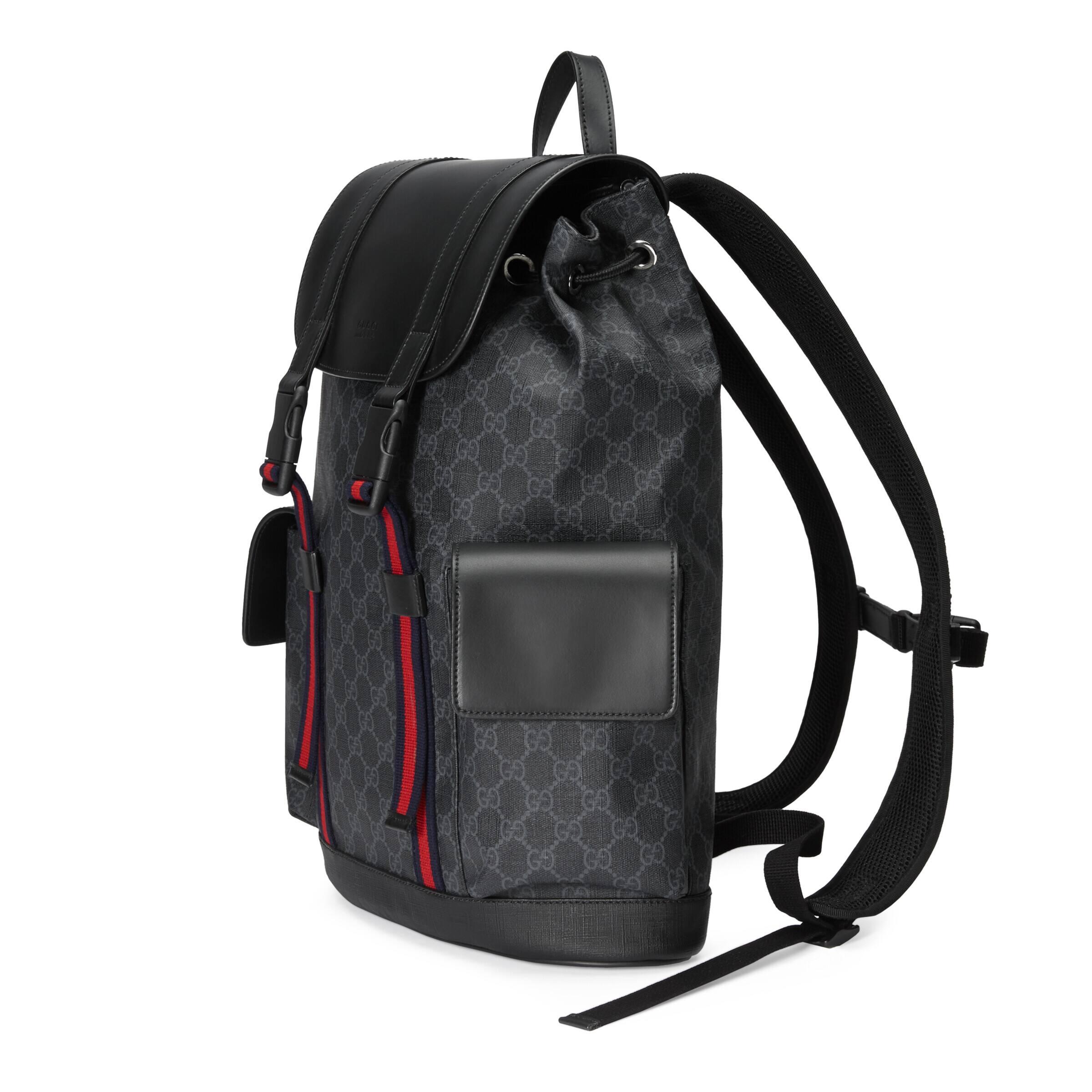 Gucci GG Black Backpack | Lyst