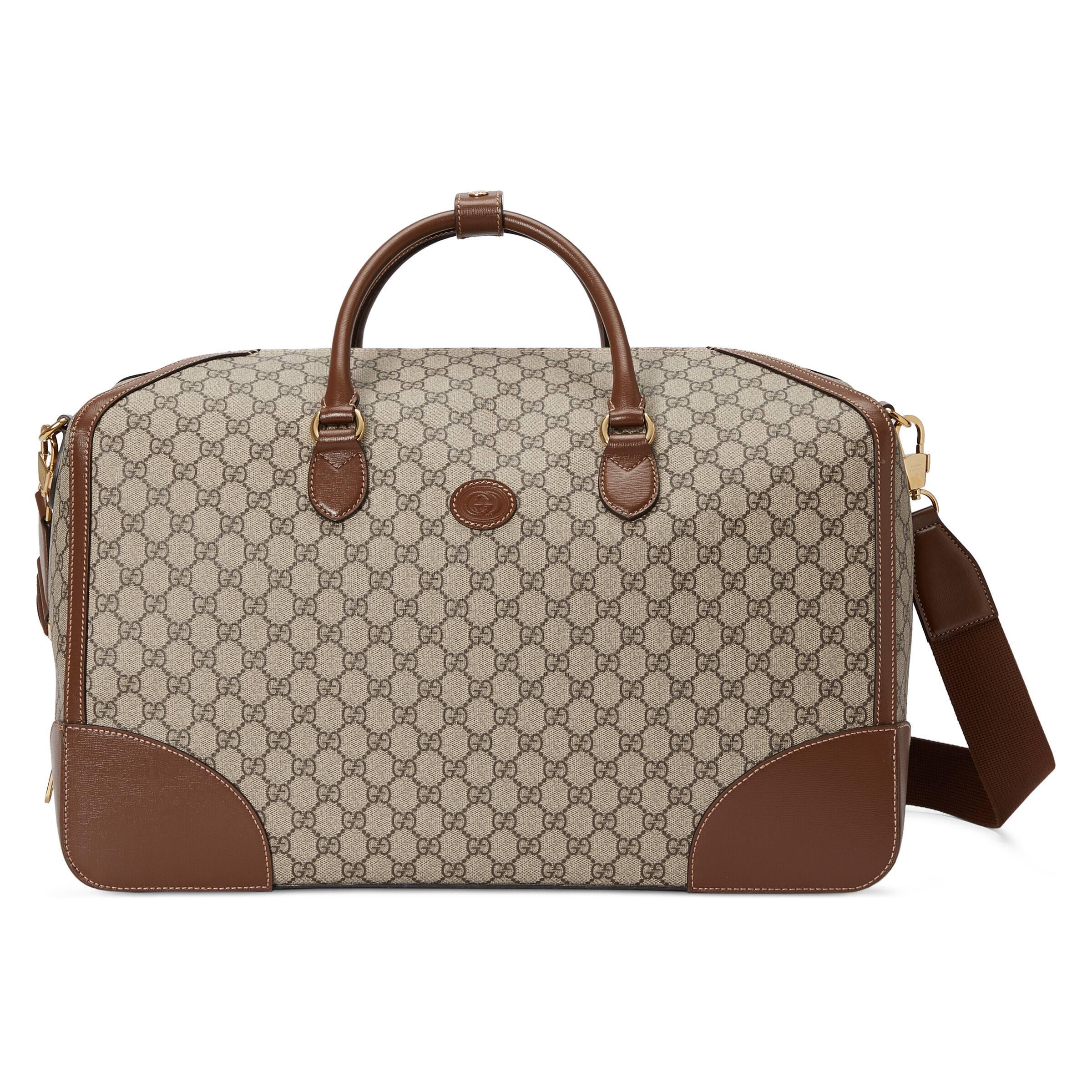 Bolsa de viaje grande con gg Gucci de Lona de color Neutro para hombre |  Lyst