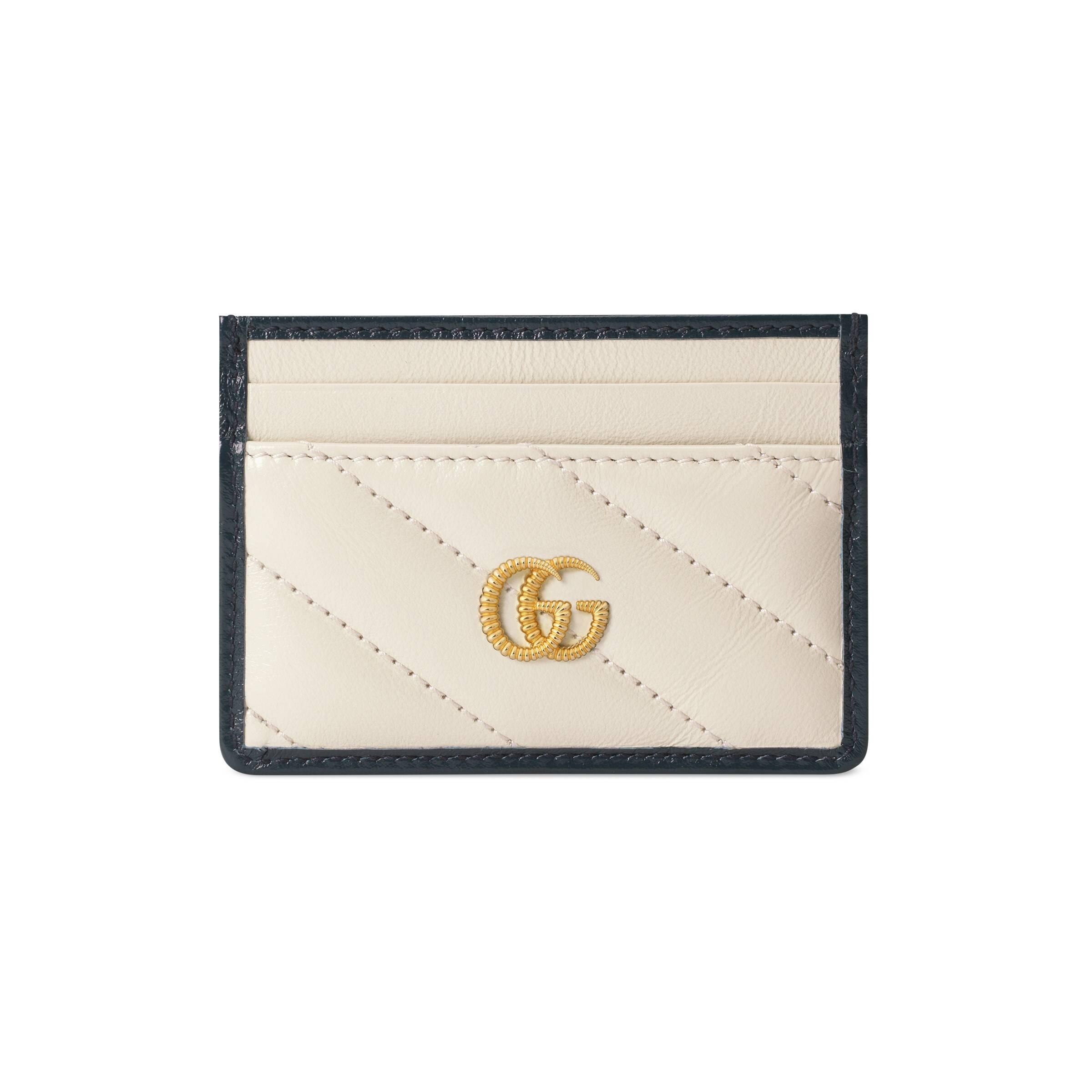 Gucci GG Marmont Card Case in White