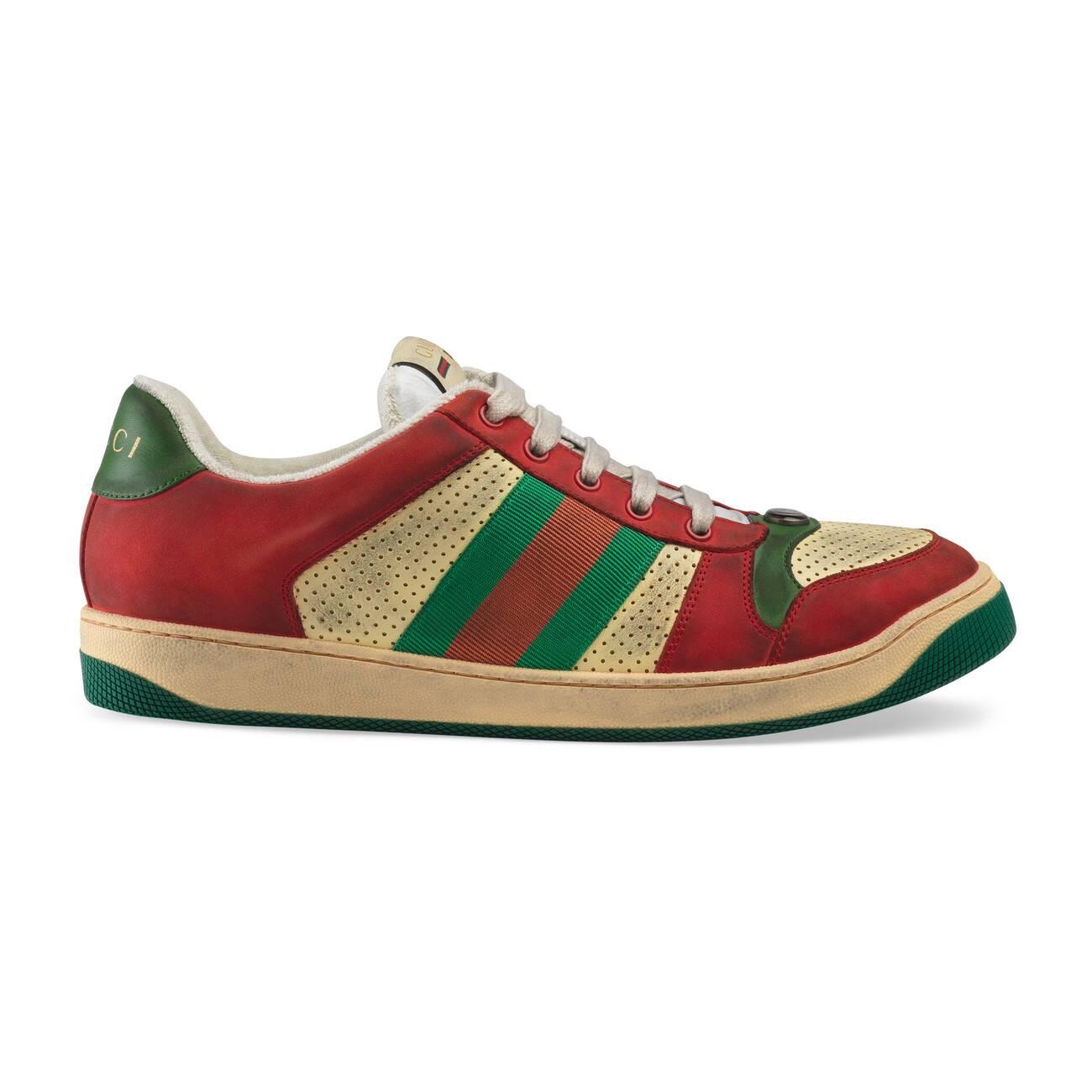 gucci screener leather sneaker