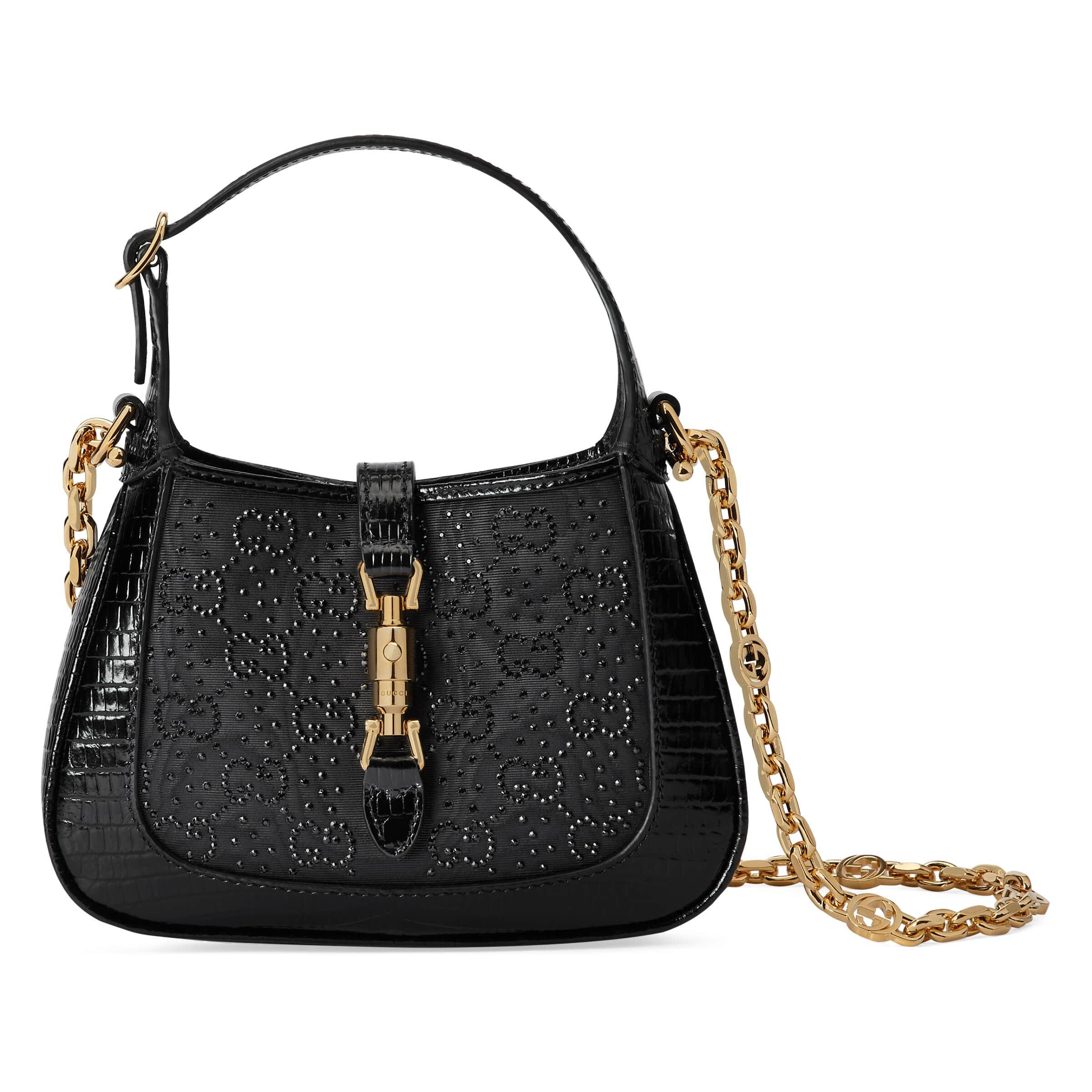 Gucci Jackie 1961 GG Crystal Mini Bag in Black Lyst