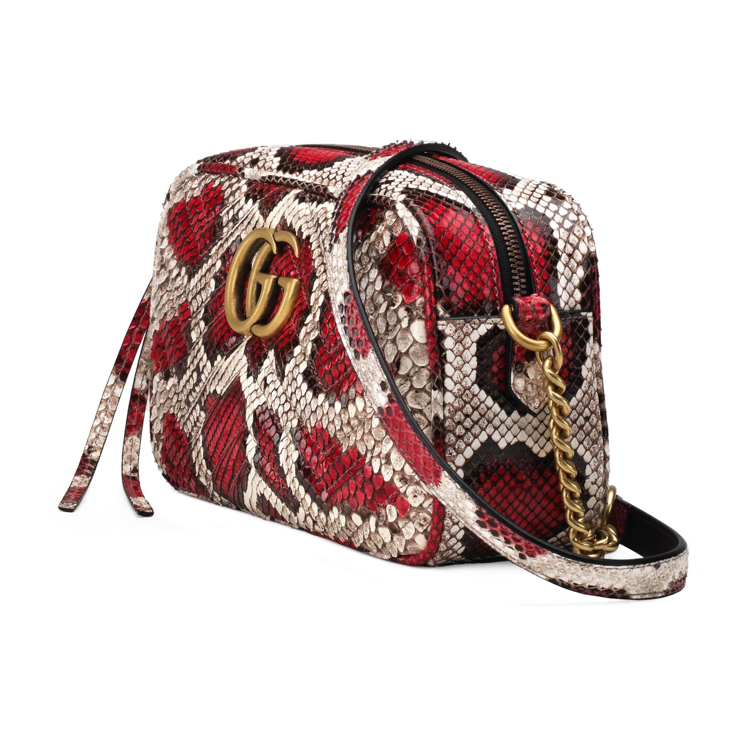 gucci marmont python bag