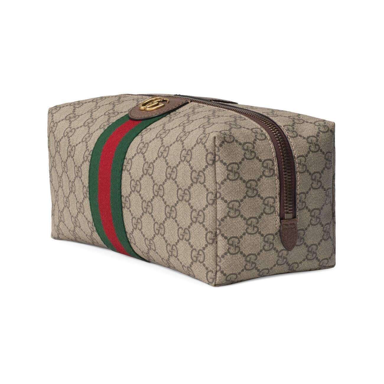 Gucci Canvas Ophidia GG Toiletry Case in Brown for Men - Lyst