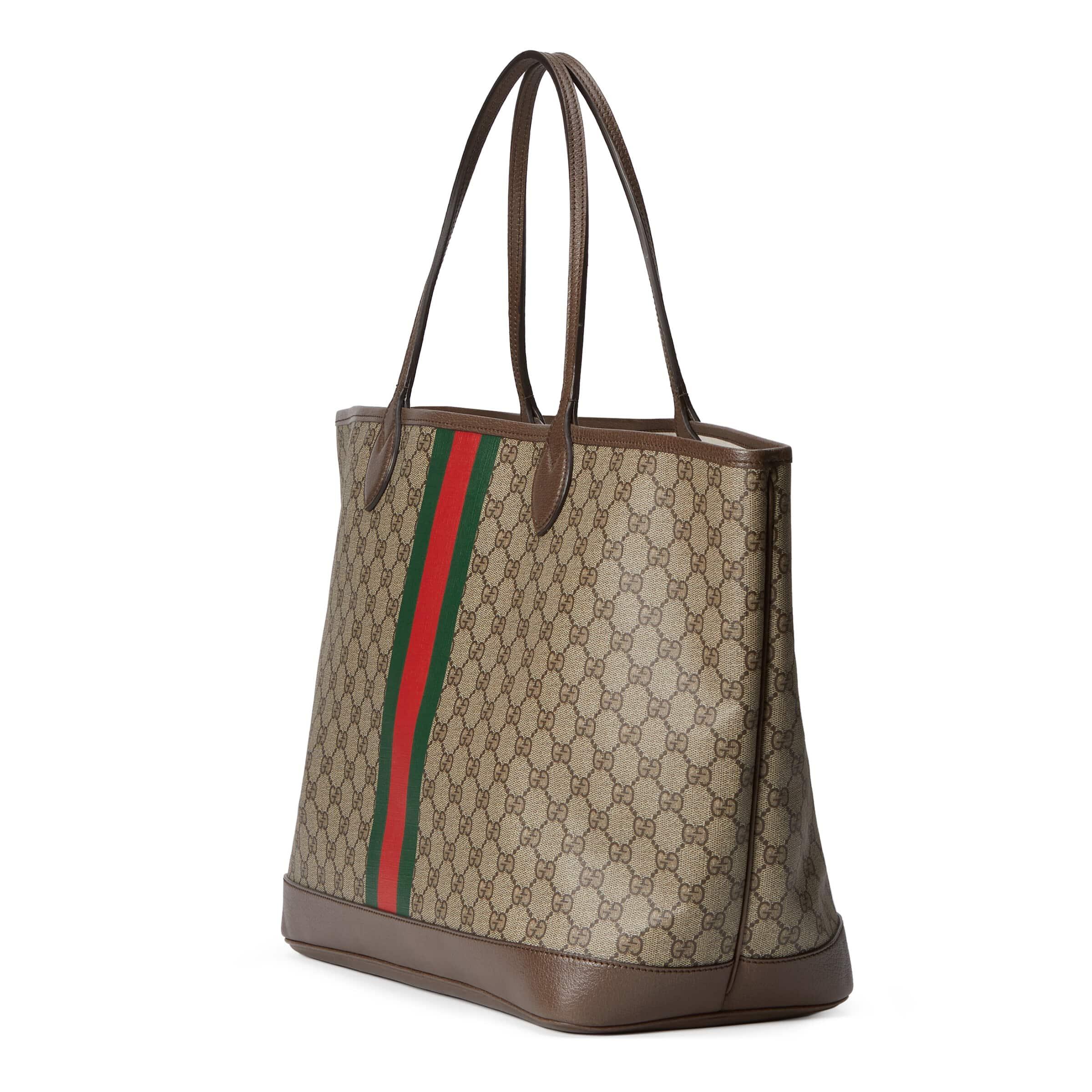 Ophidia leather tote Gucci Brown in Leather - 25926133