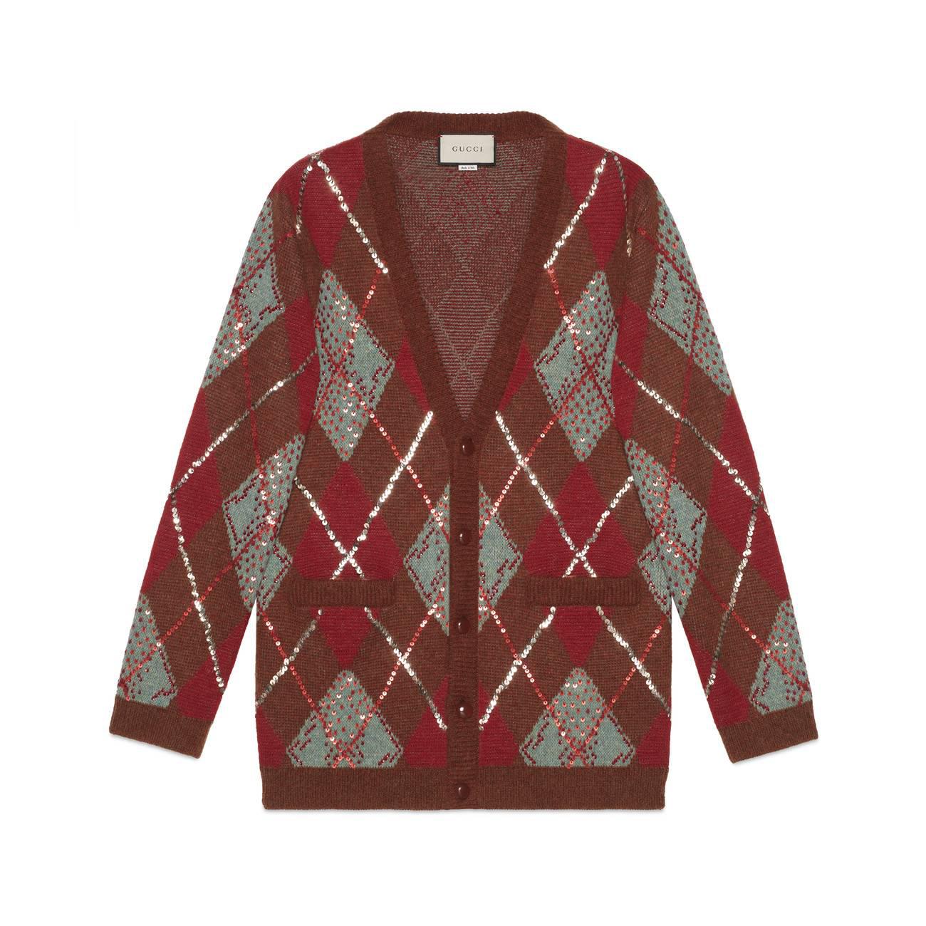 gucci argyle sweater