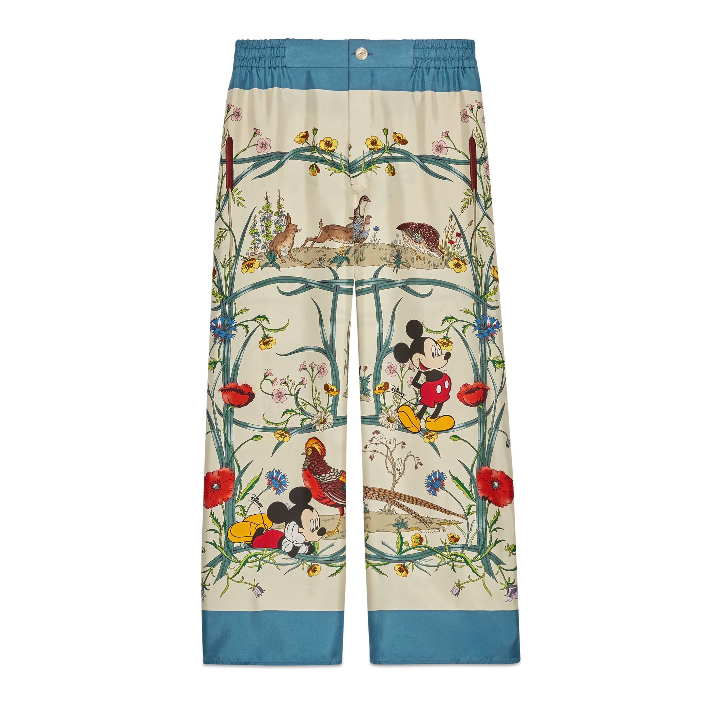 Gucci Disney X Silk Pyjama Trousers in 