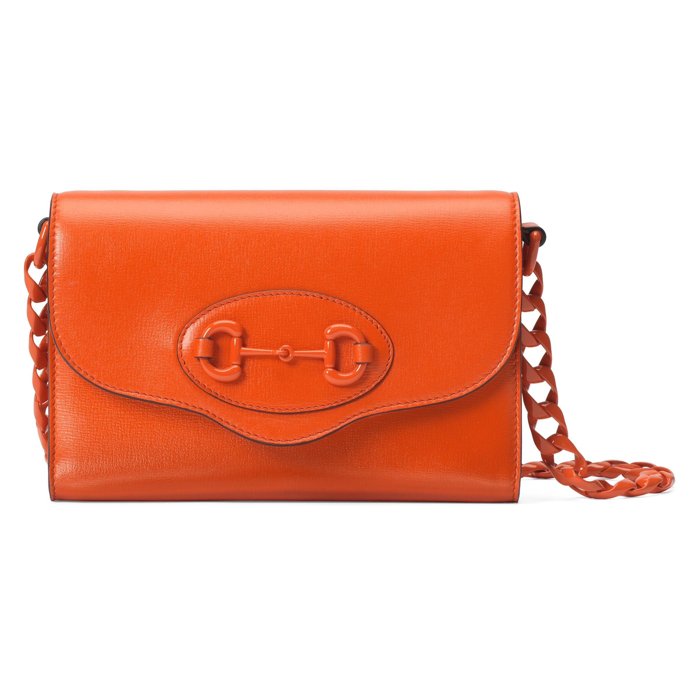 Gucci Horsebit 1955 Mini Bag in Orange | Lyst