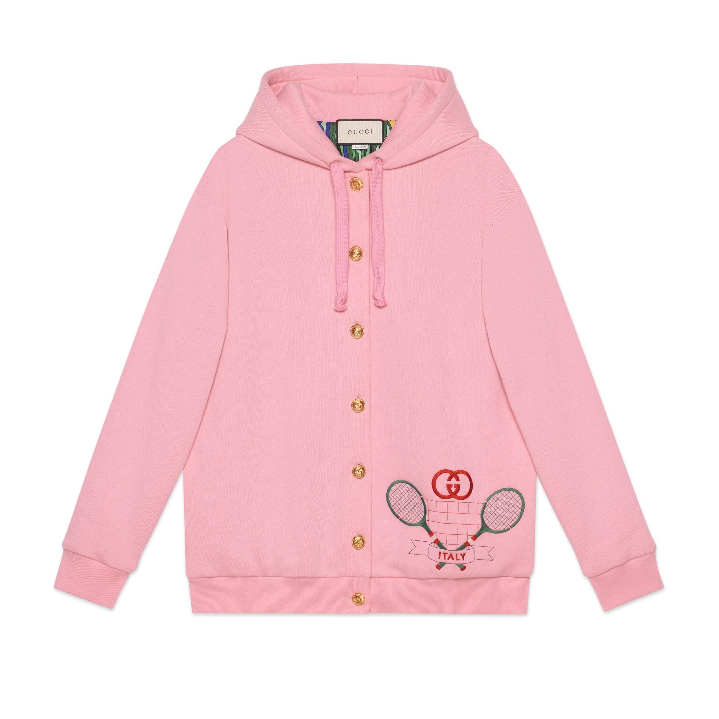 pink gucci tennis sweater