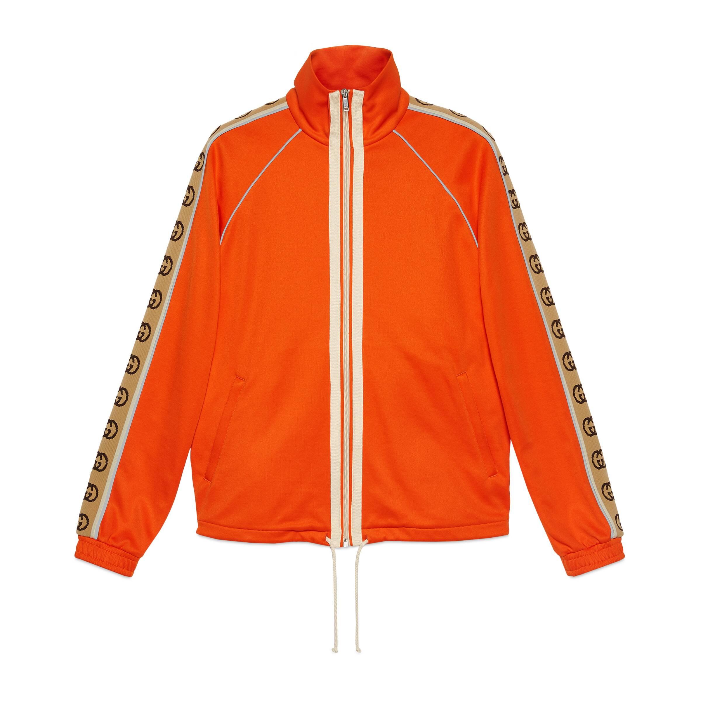 Gucci Technical Jersey Oversize Jacket in Orange for Men | Lyst