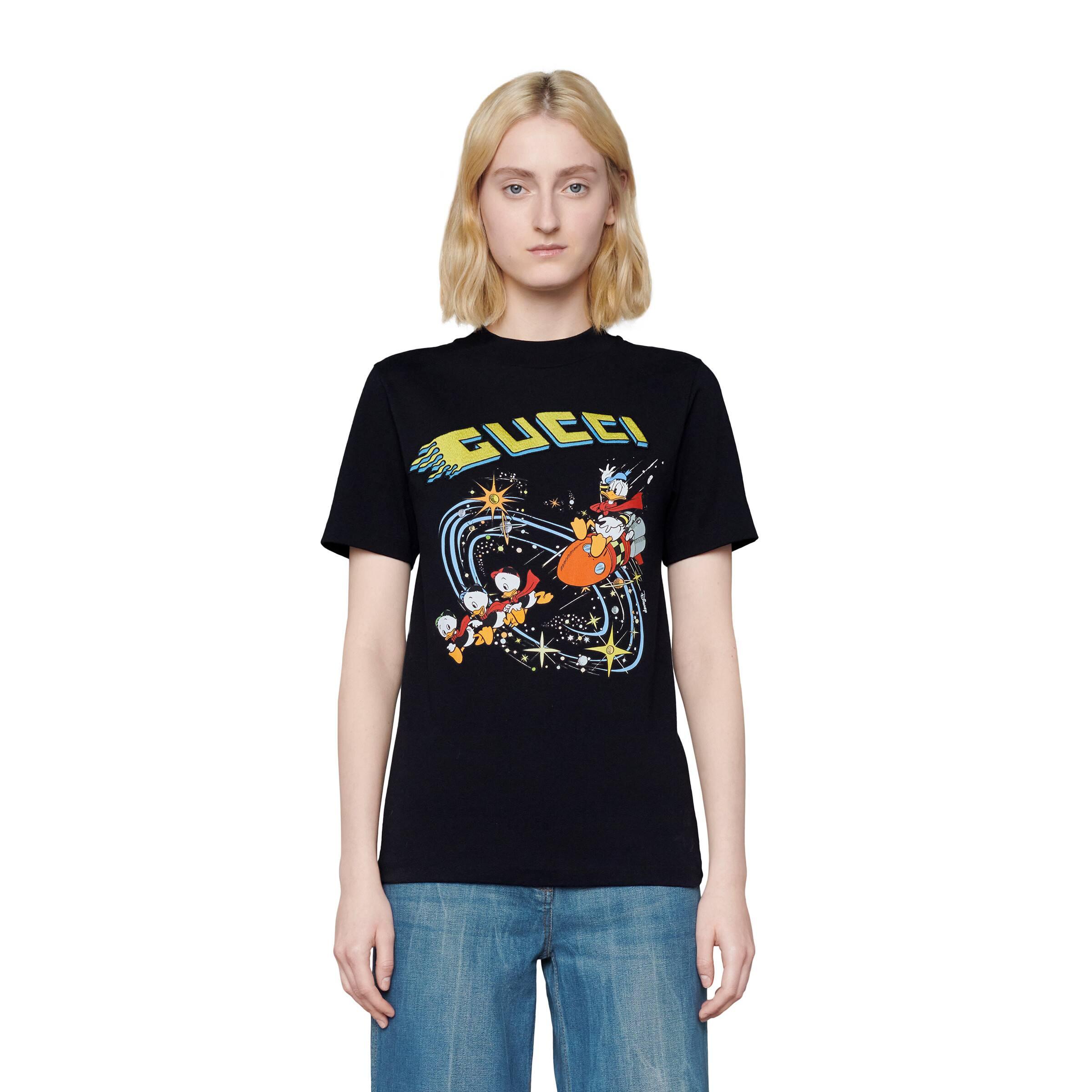 T-shirt donald duck disney x Gucci en coloris Noir | Lyst