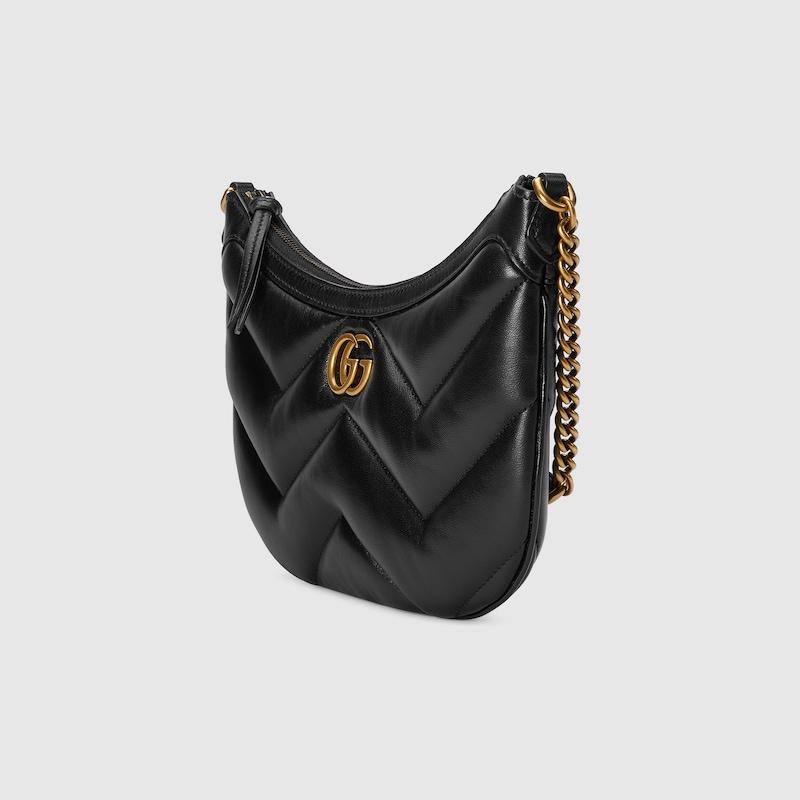 Gucci Gg Marmont Small Shoulder Bag Leather in Black Lyst UK
