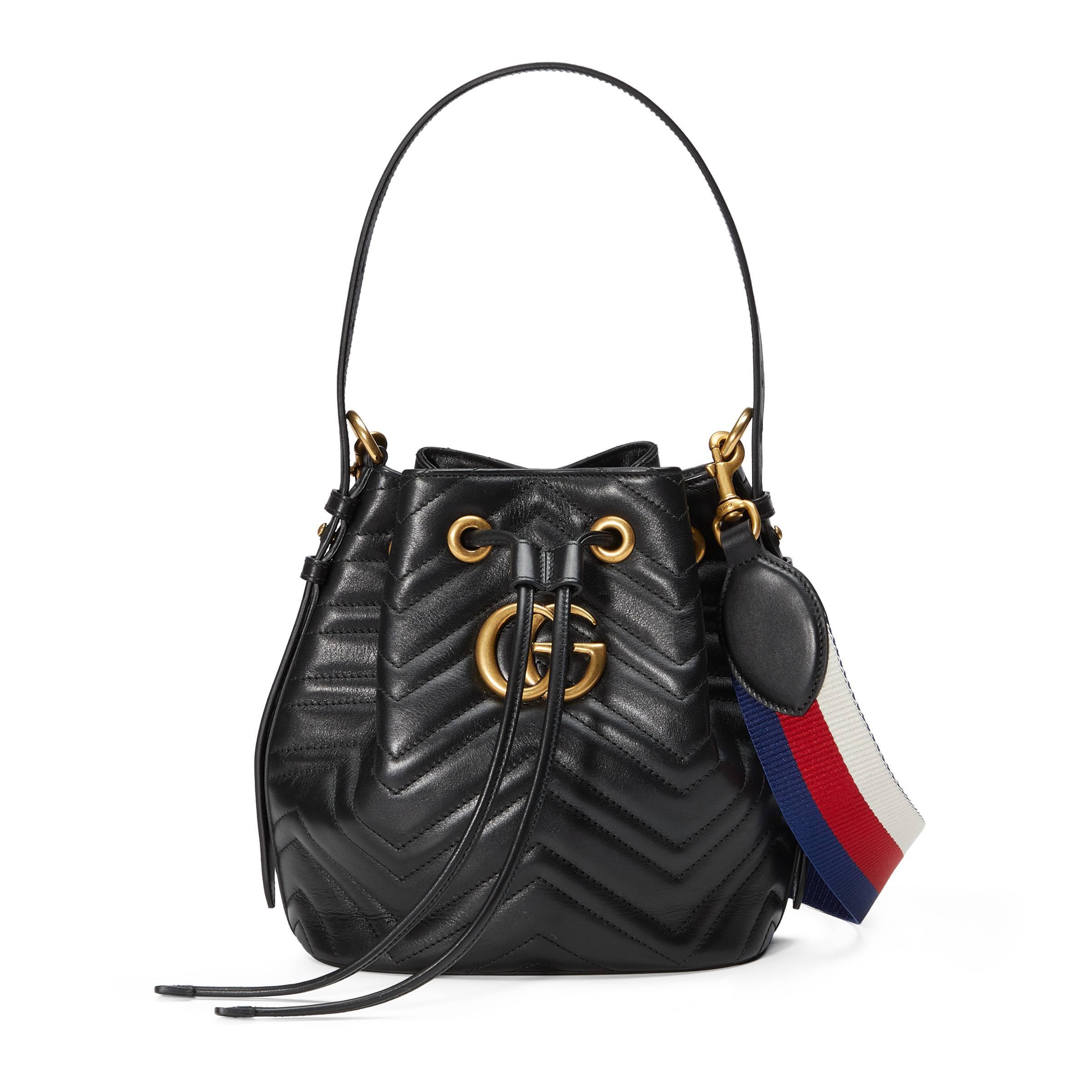 sac seau gg marmont en cuir matelassé