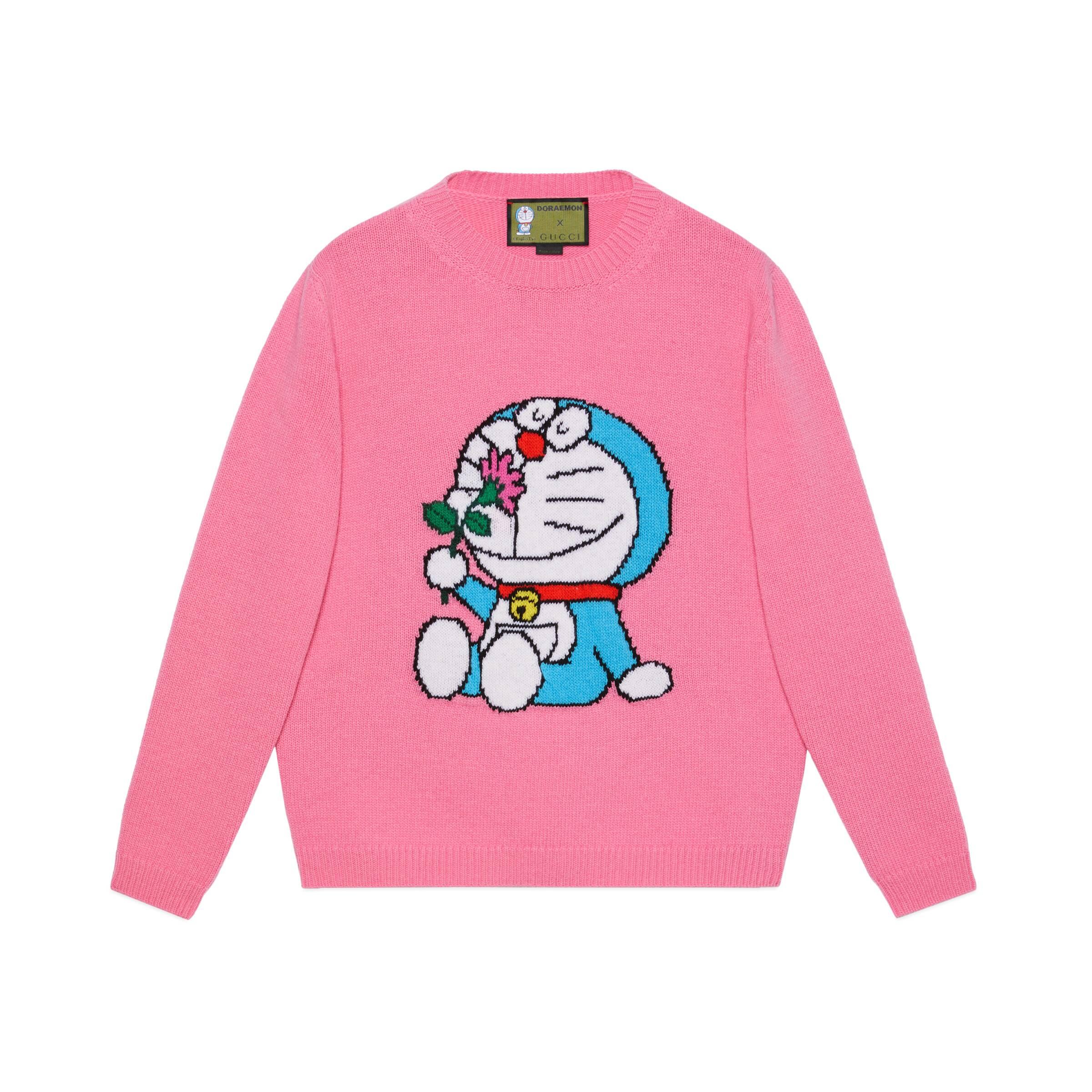 Gucci Doraemon X Wool Sweater in Pink Lyst