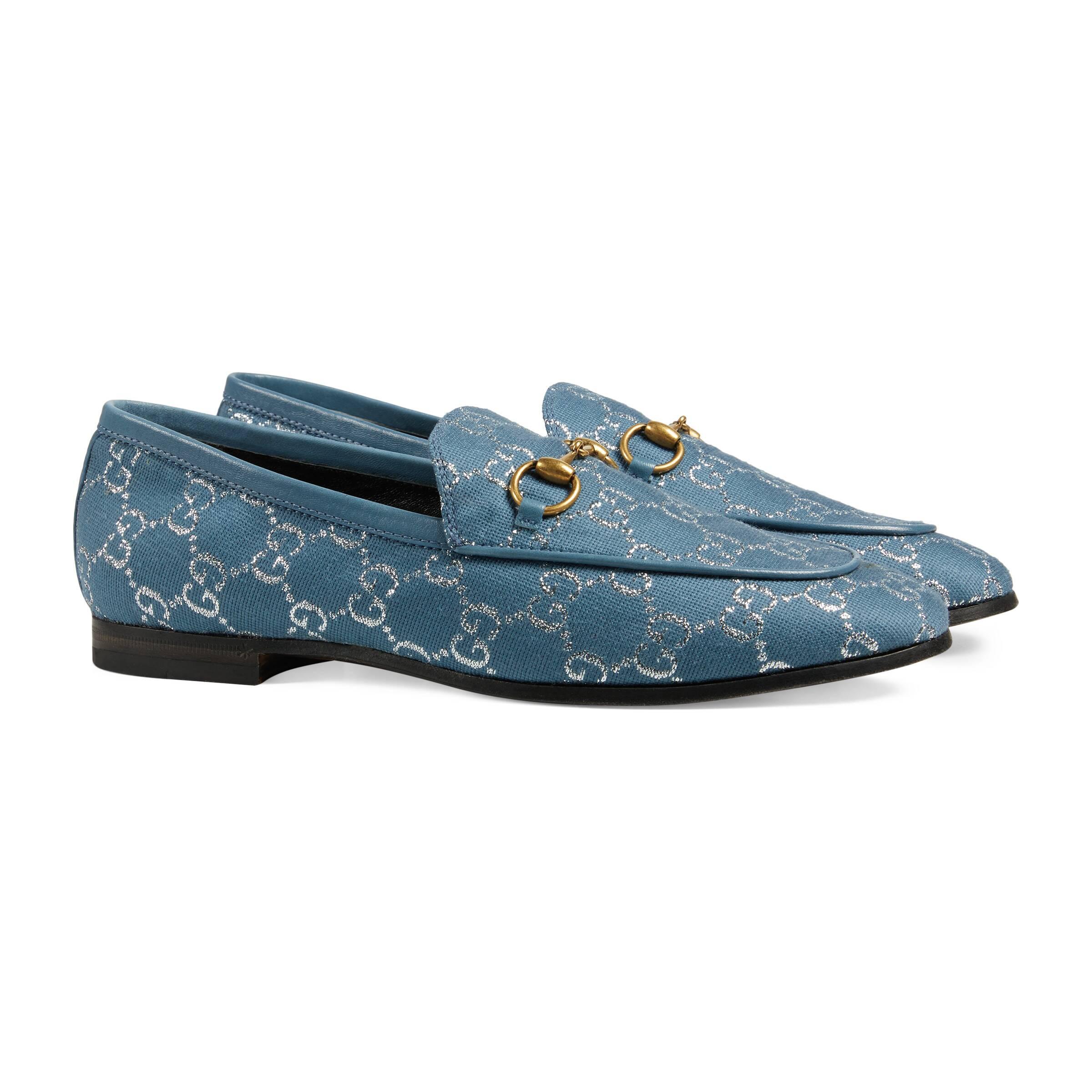 Gucci Jordaan Loafer in Blue | Lyst