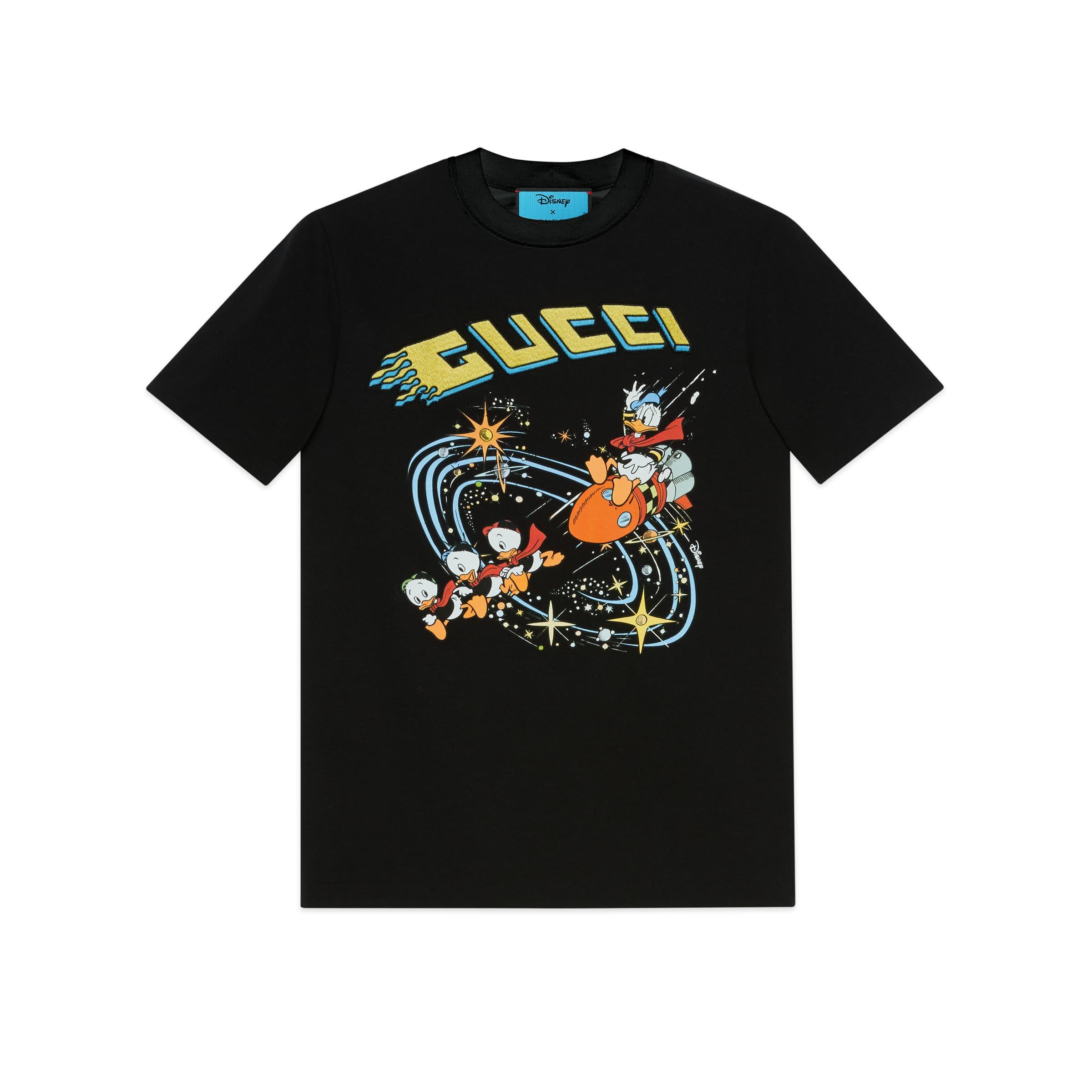 T-shirt donald duck disney x Gucci en coloris Noir | Lyst