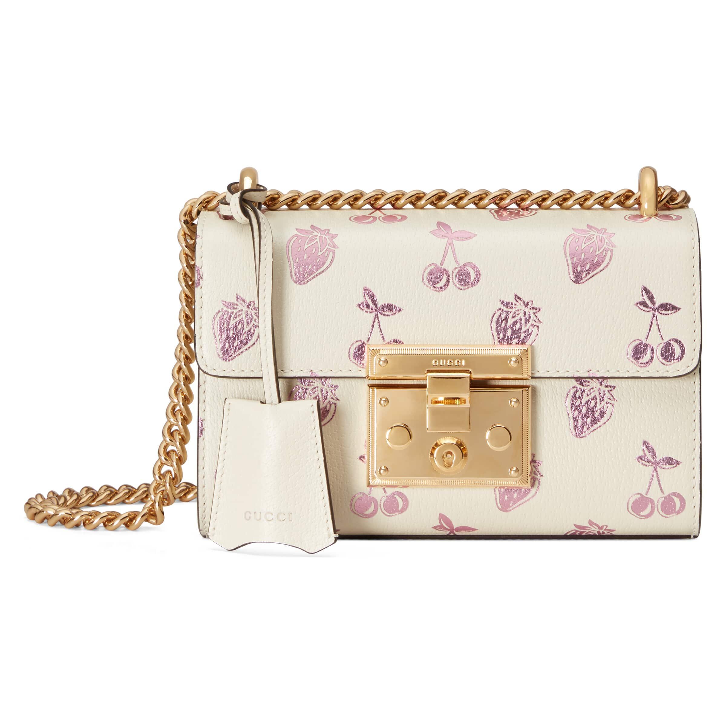 Gucci Valentine's Day Small Padlock Bag in White