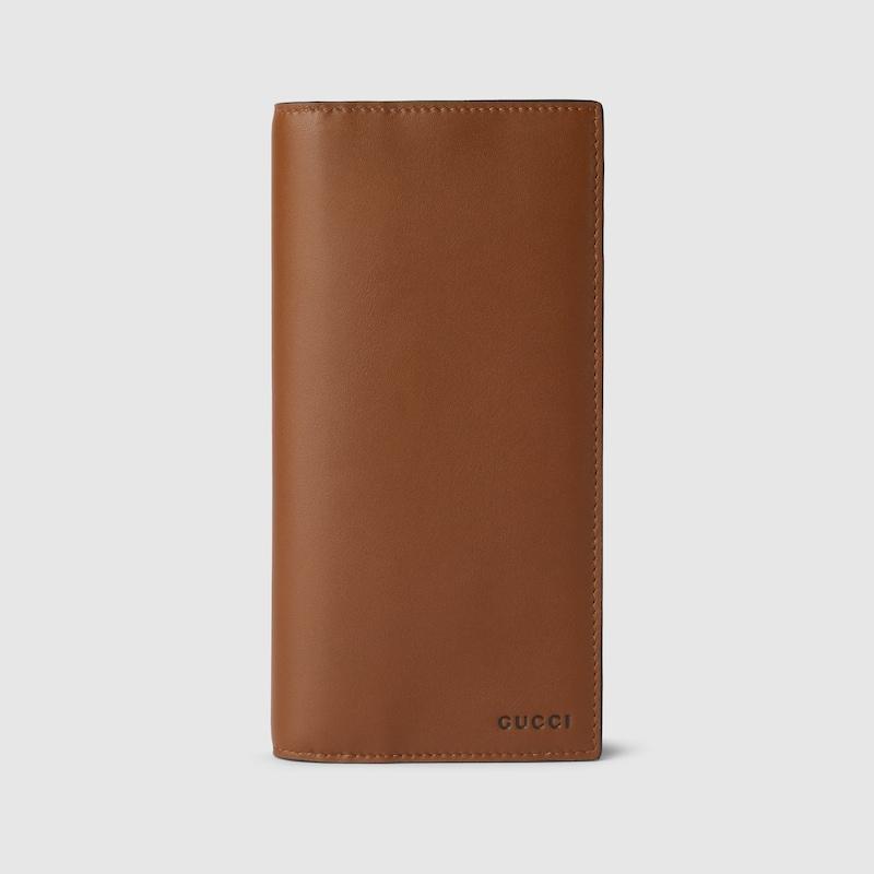 GUCCI エンボスロゴ 長財布 ブラウン グッチ 長財布 GGシマ エンボス ロゴ型押し ドリアン ラウンド