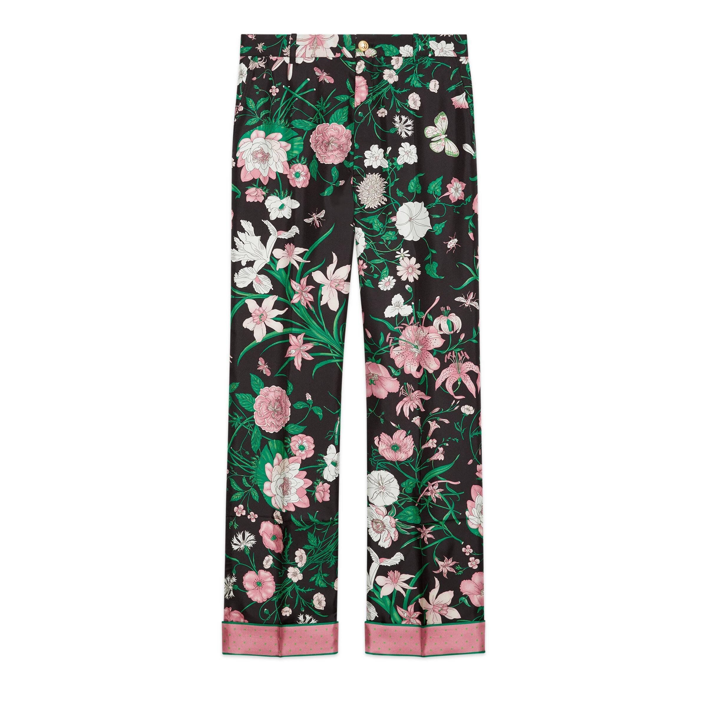 Gucci Silk Floral Print Pyjama Trousers