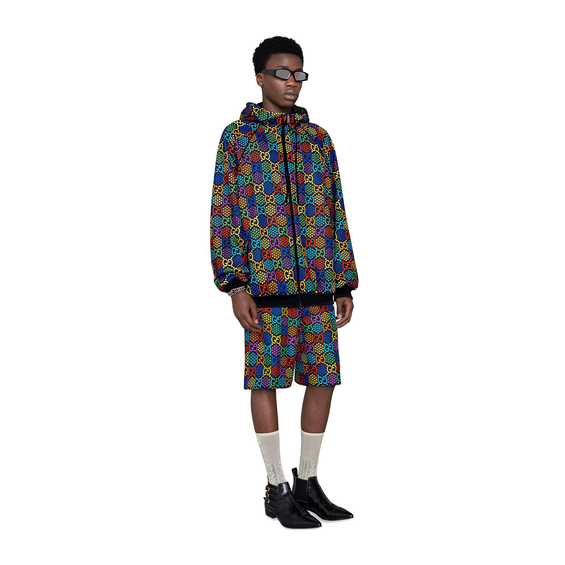 Gucci Synthetic Oversize GG Psychedelic Print Jacket in Black for 