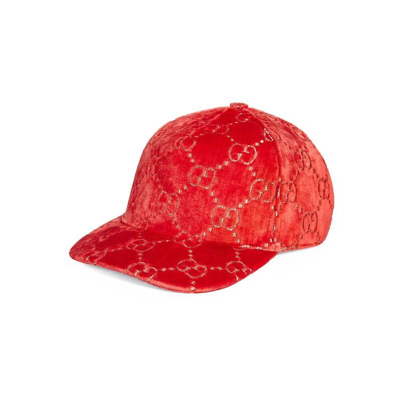 gg velvet baseball cap