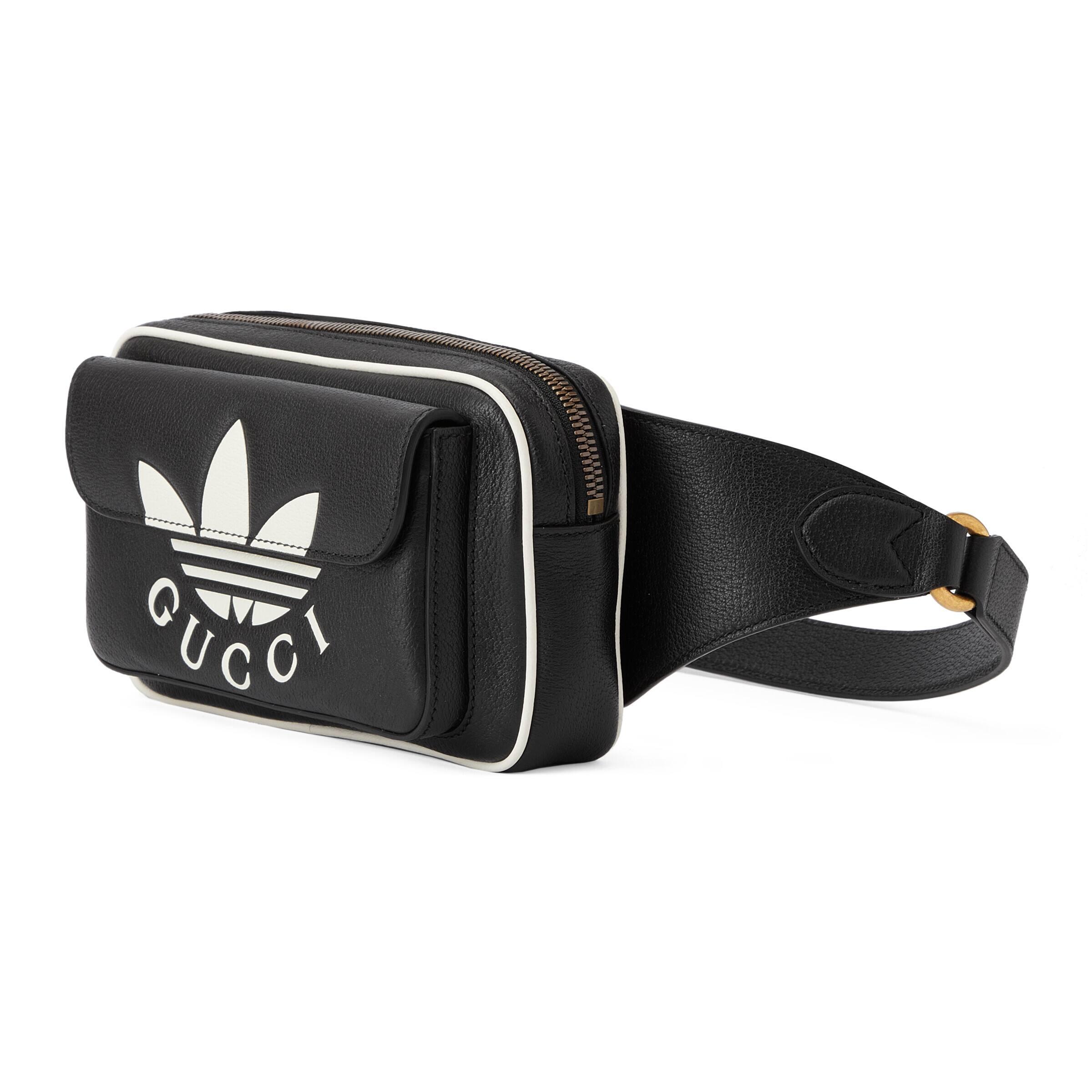 Gucci Adidas X Trefoil Belt Bag in Black for Men | Lyst