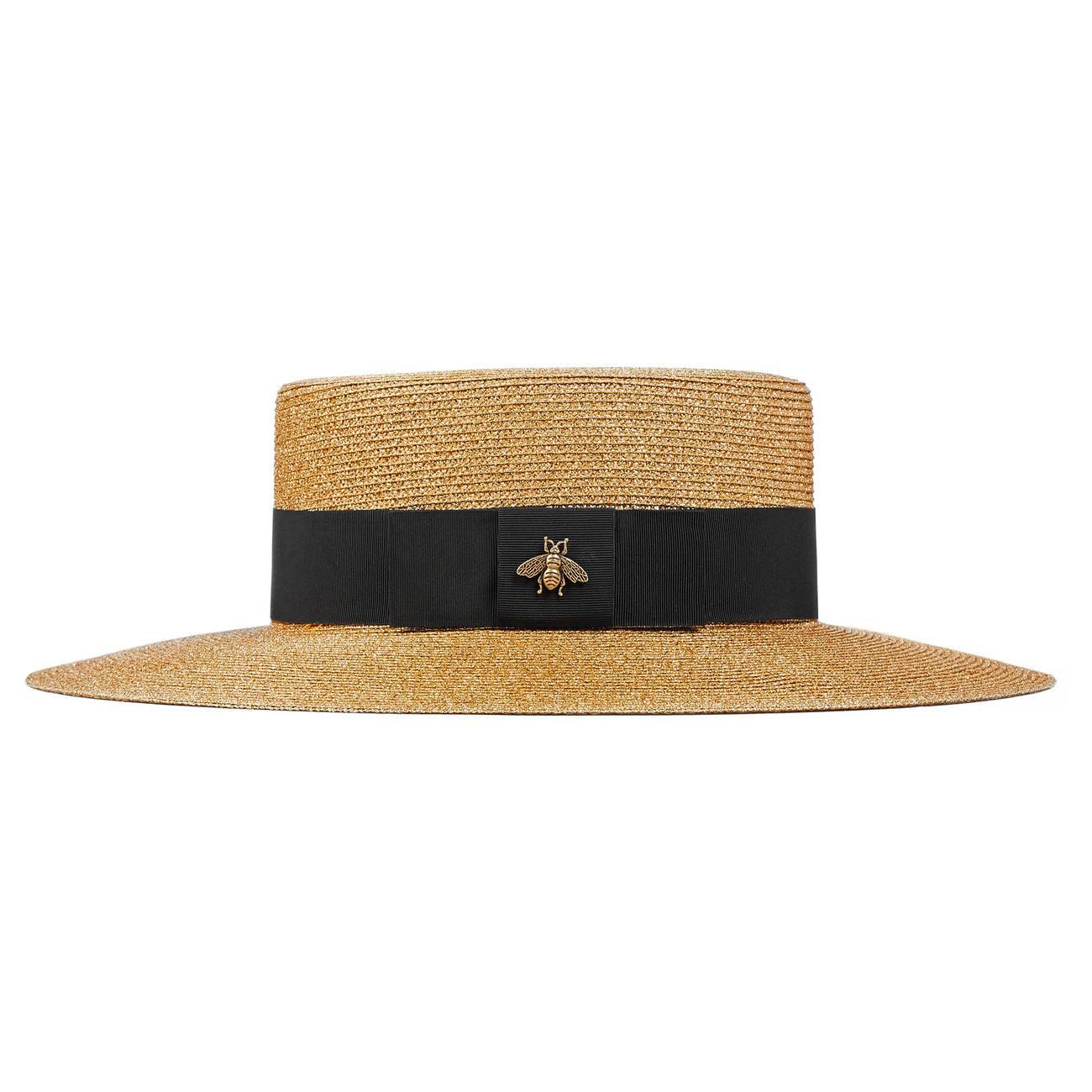 gold gucci hat