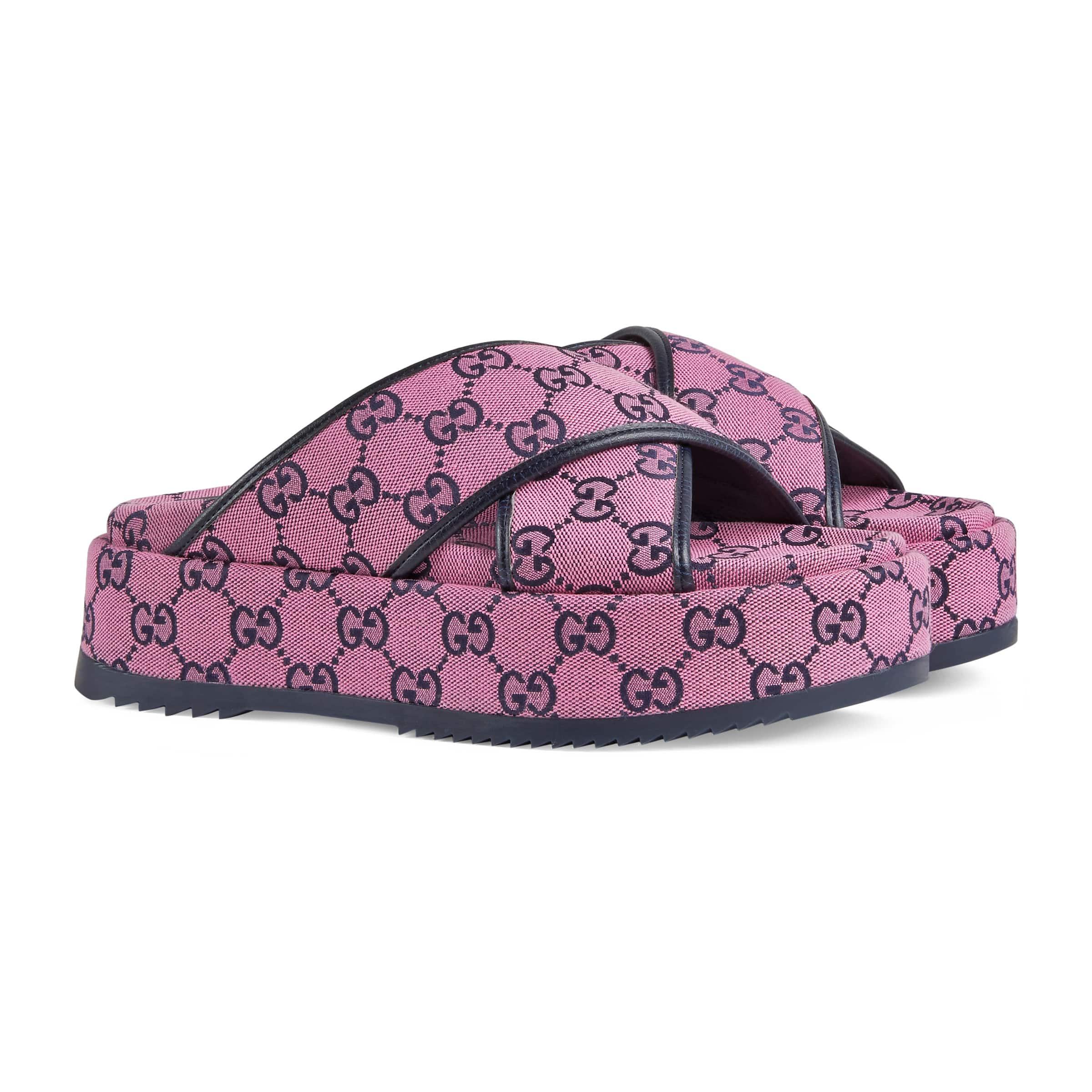 gucci multicolor platform sandals