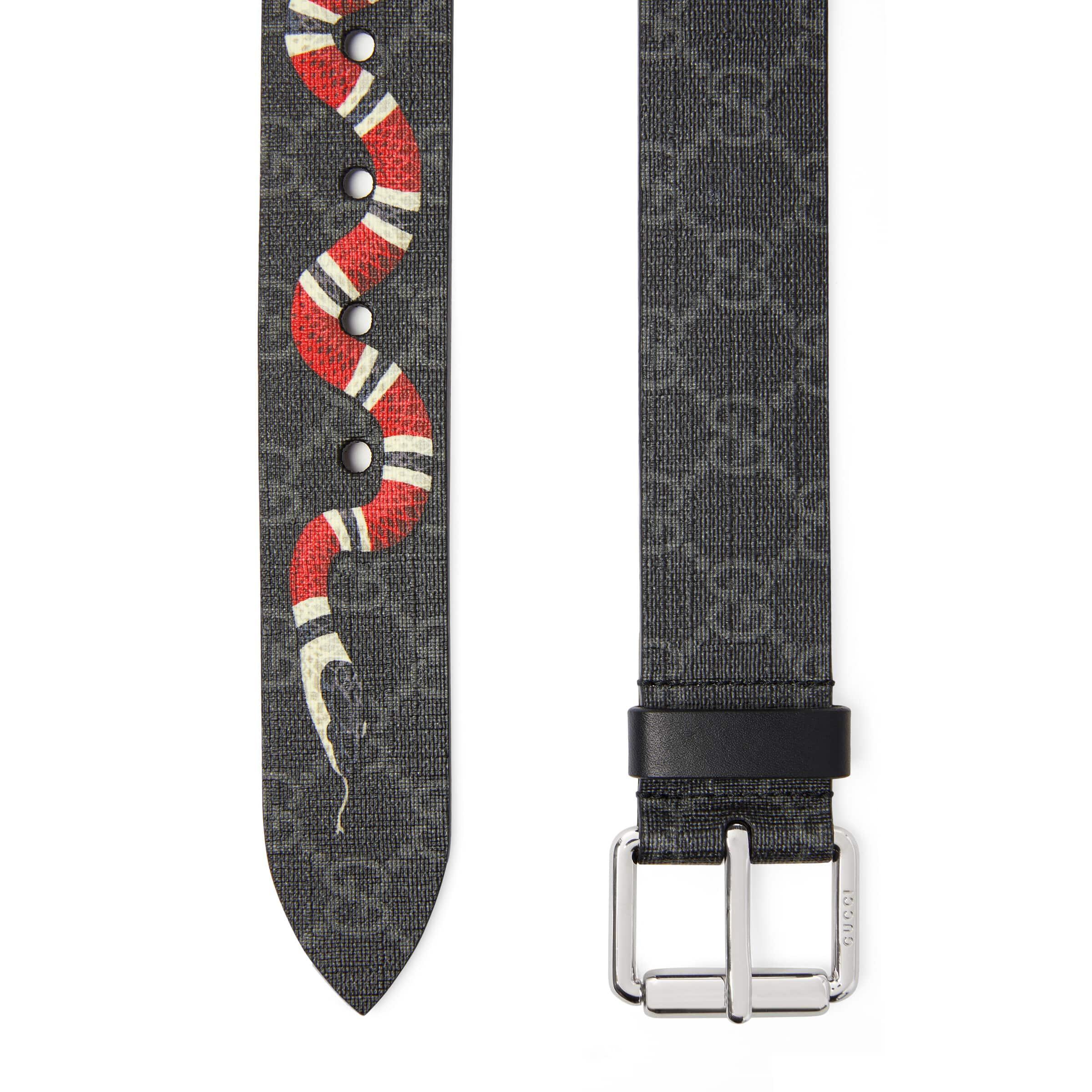 Gucci Leather Belt With Snake in Black for Men | Lyst