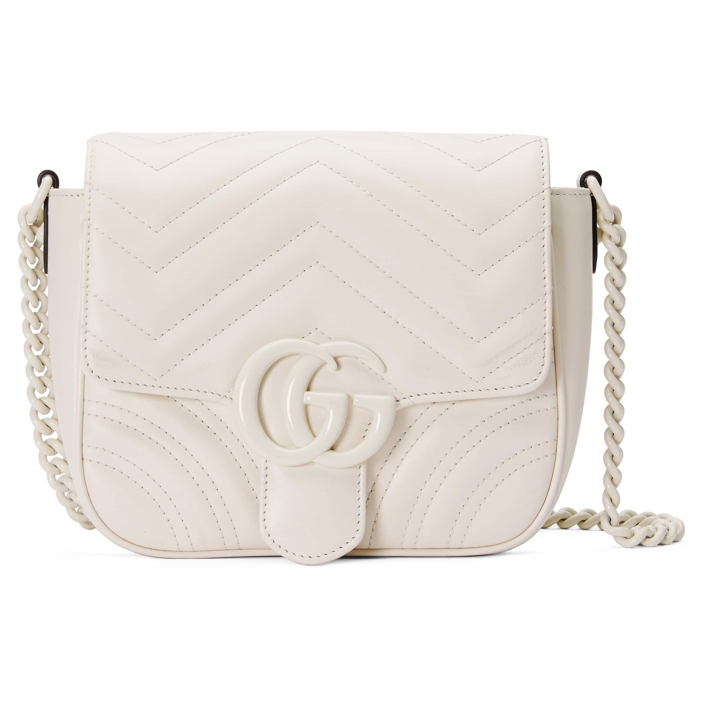 Gucci GG Marmont Matelassé Mini Shoulder Bag in Natural | Lyst