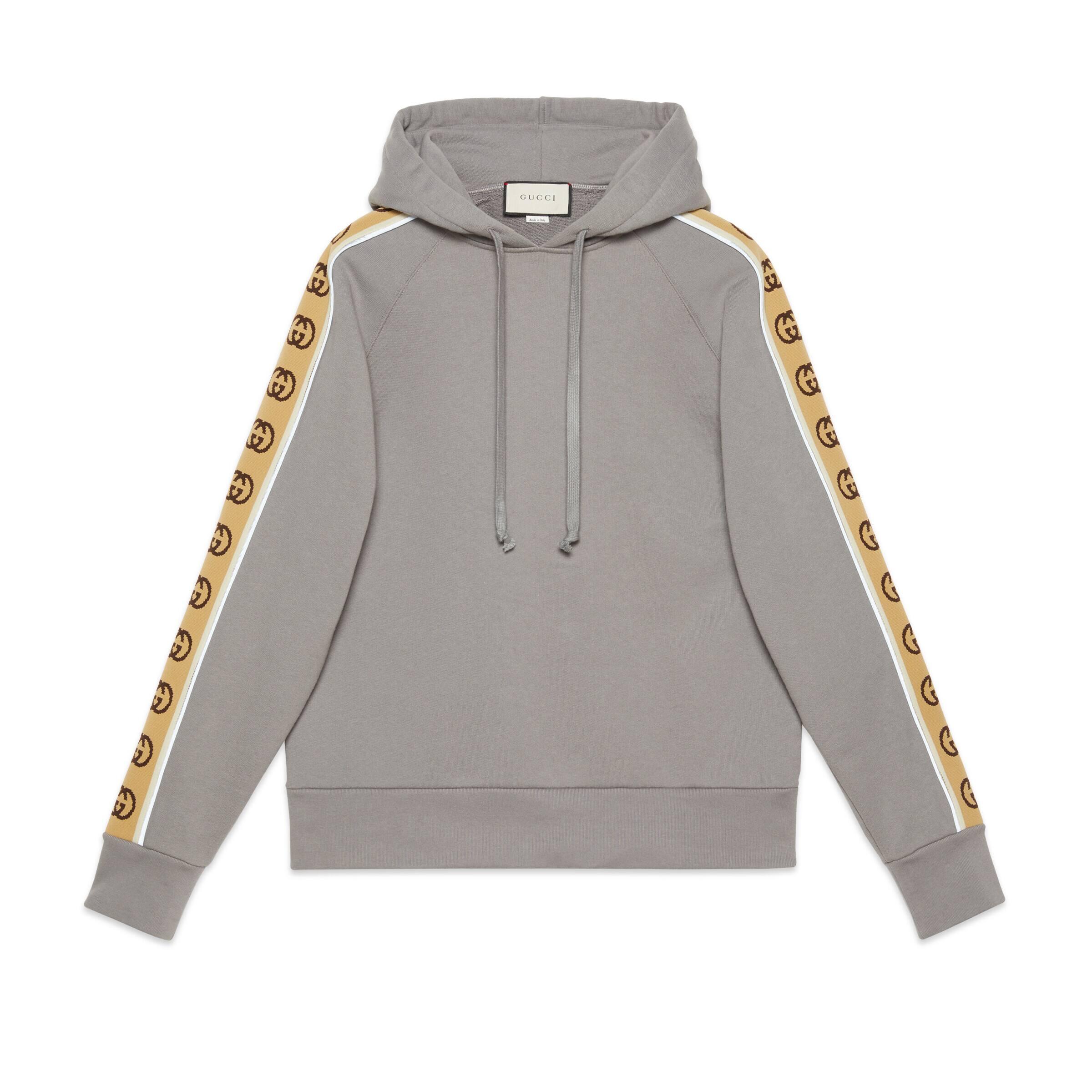 GUCCI Side Line Logo Hoodie 現行タグ グレー 大人気新品をすべて GUCCI Side Line Logo Hoodie 現行タグ