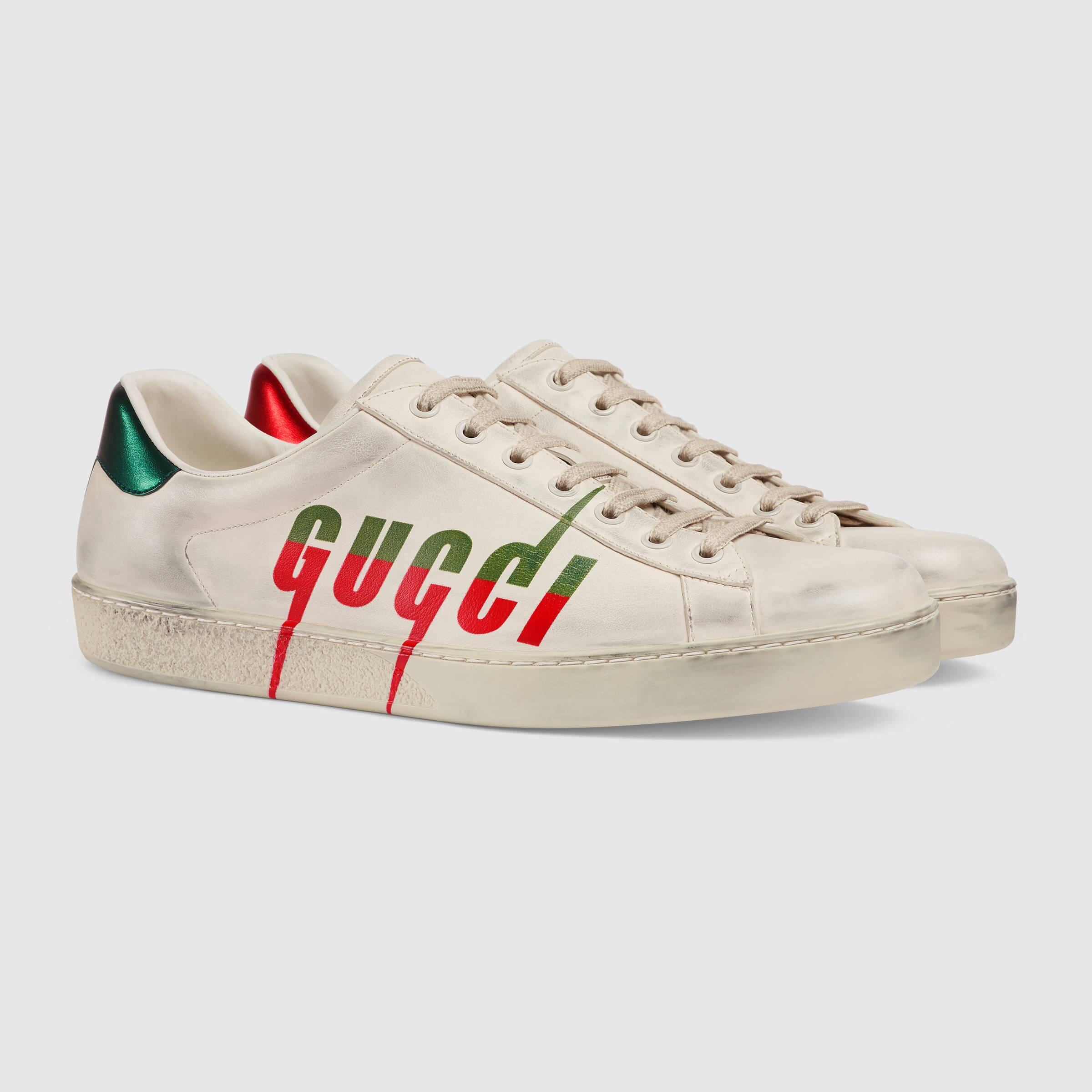 gucci ace logo sneakers