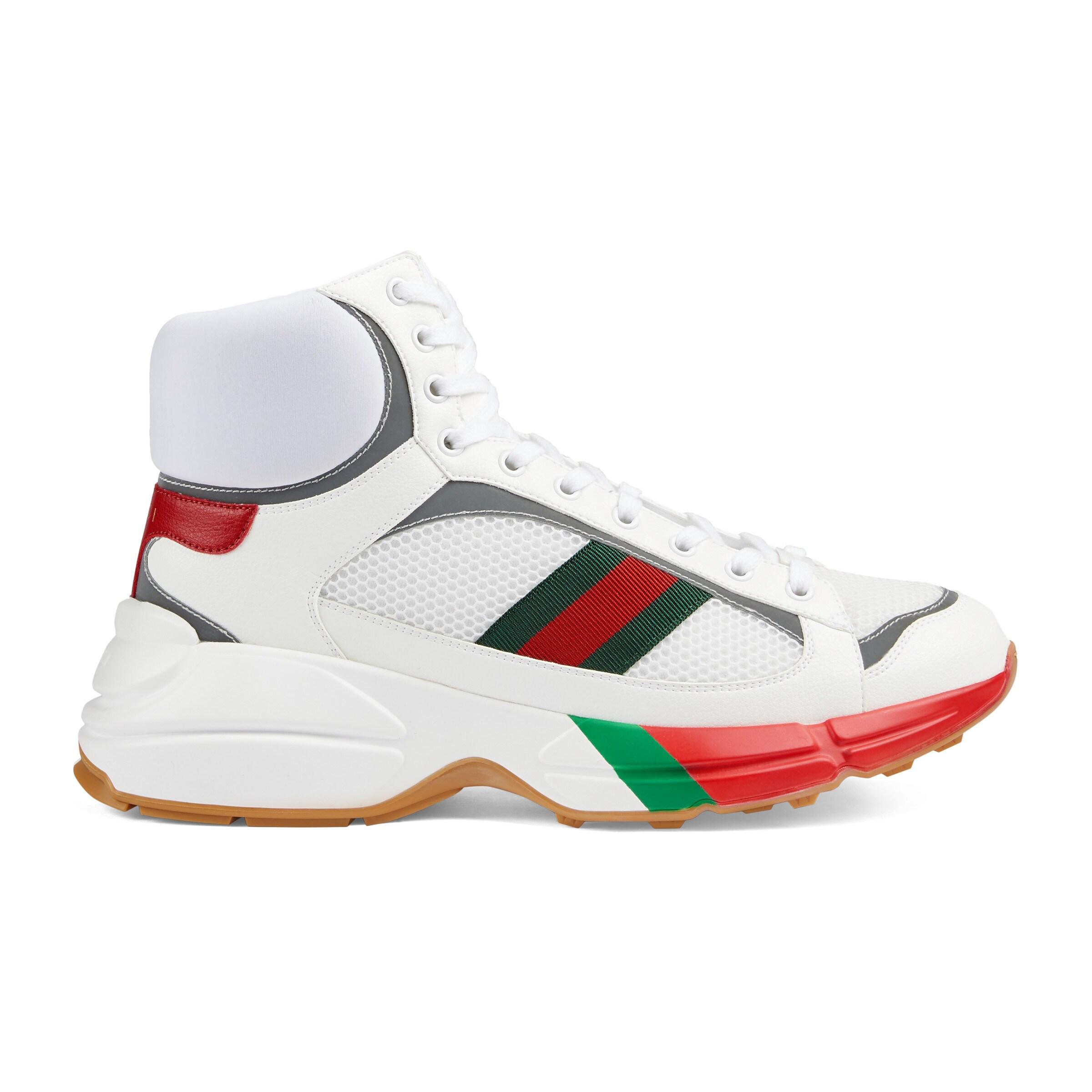 Gucci Rhyton High-top Sneaker in White for Men | Lyst