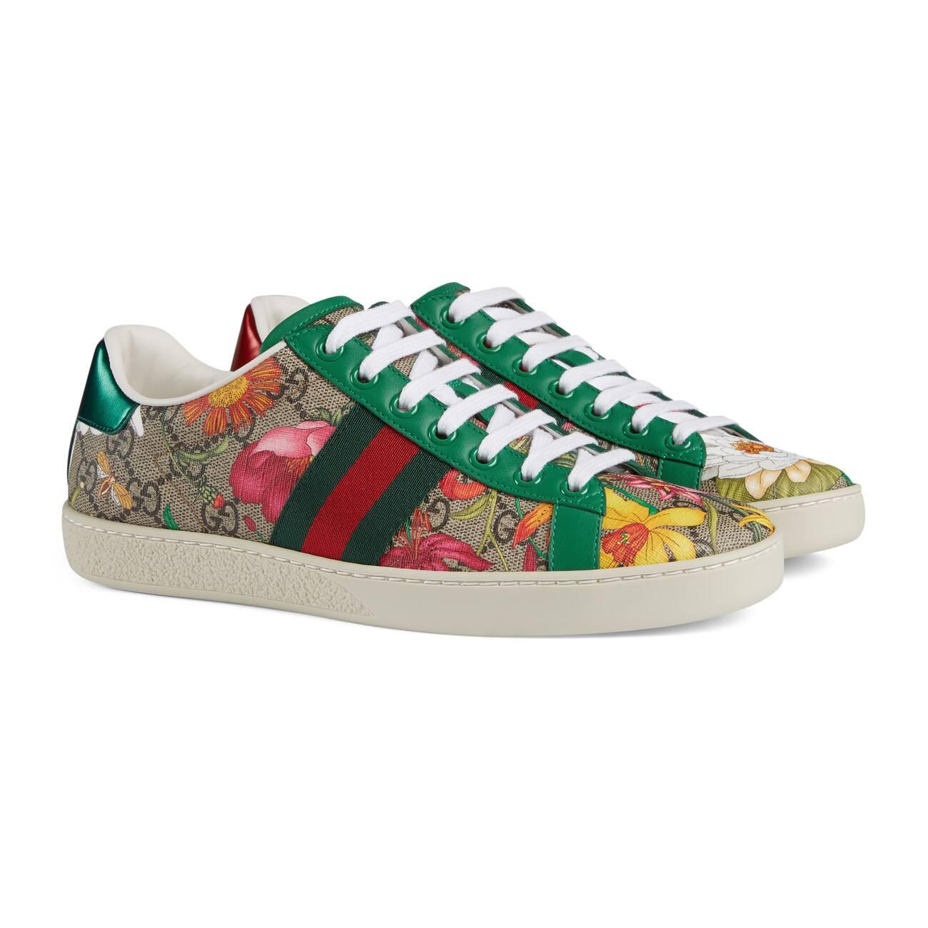 Gucci ace gg flora sneakers Clearance