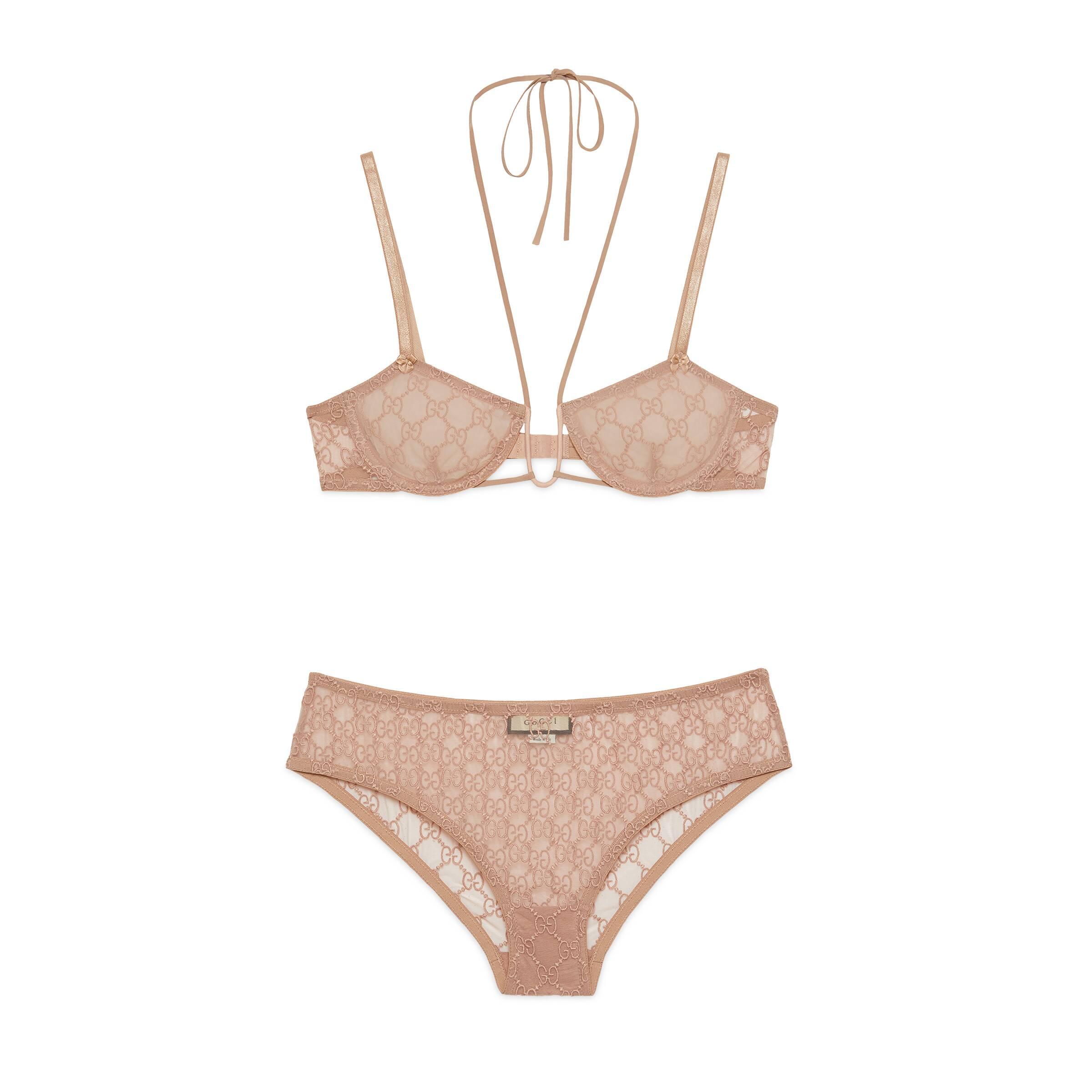Gucci GG Tulle Lingerie Set Lyst