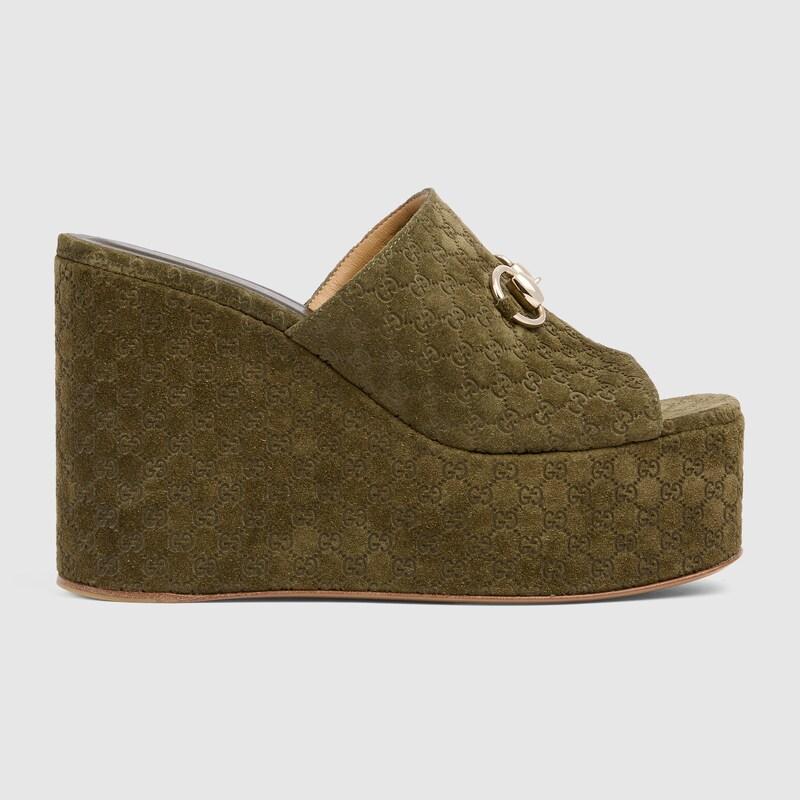 Espadrilles Compensées ZINC Vert Floral - Talon Haut, Taille 6M, Neuves Sans Boîte