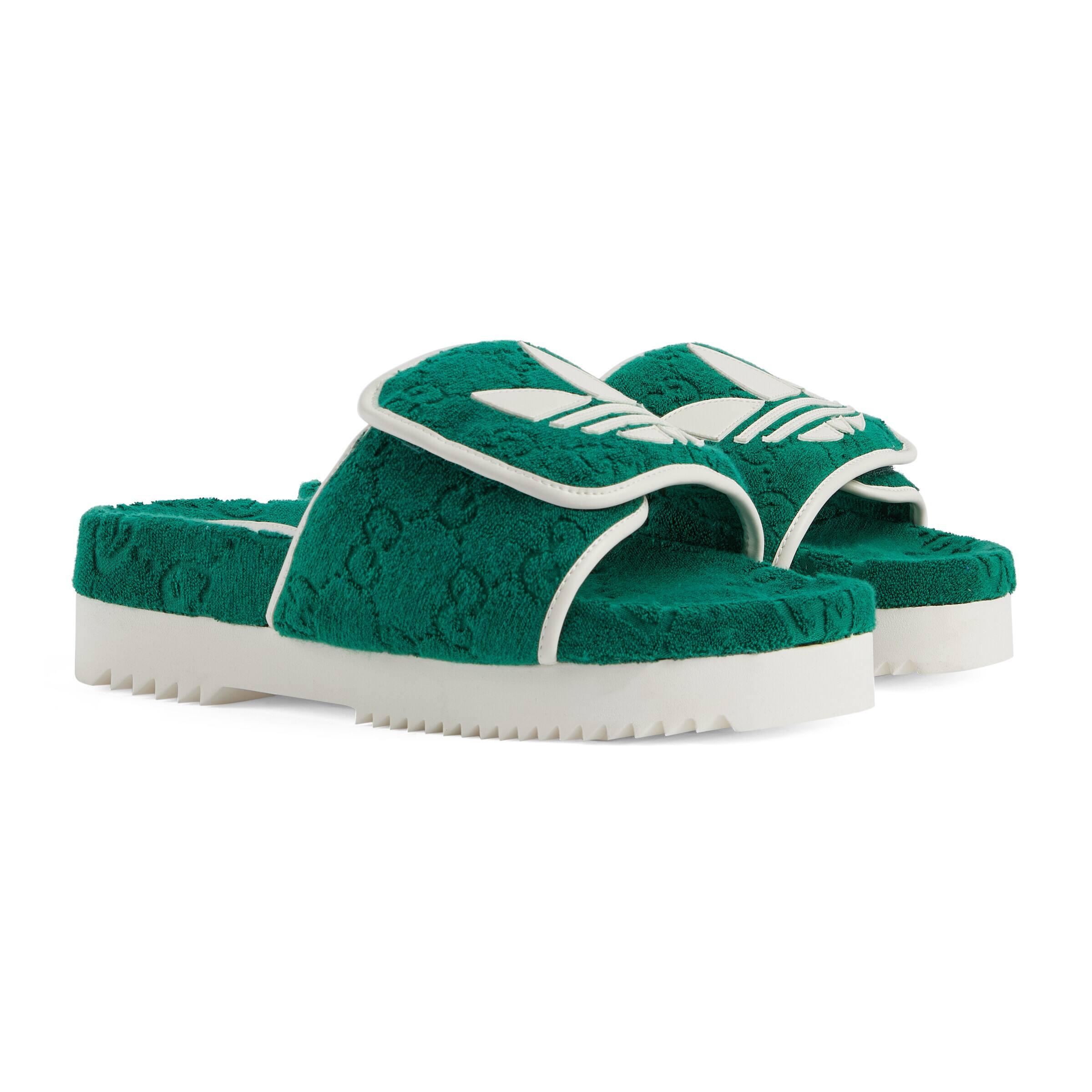 Gucci Adidas X Men's GG Platform Sandal in Green | Lyst