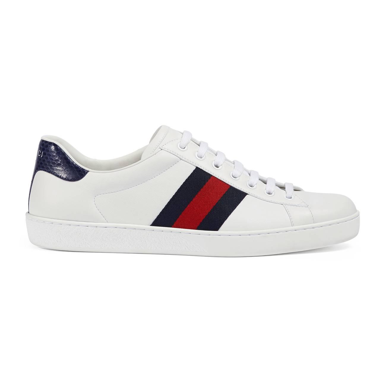 gucci white leather sneakers