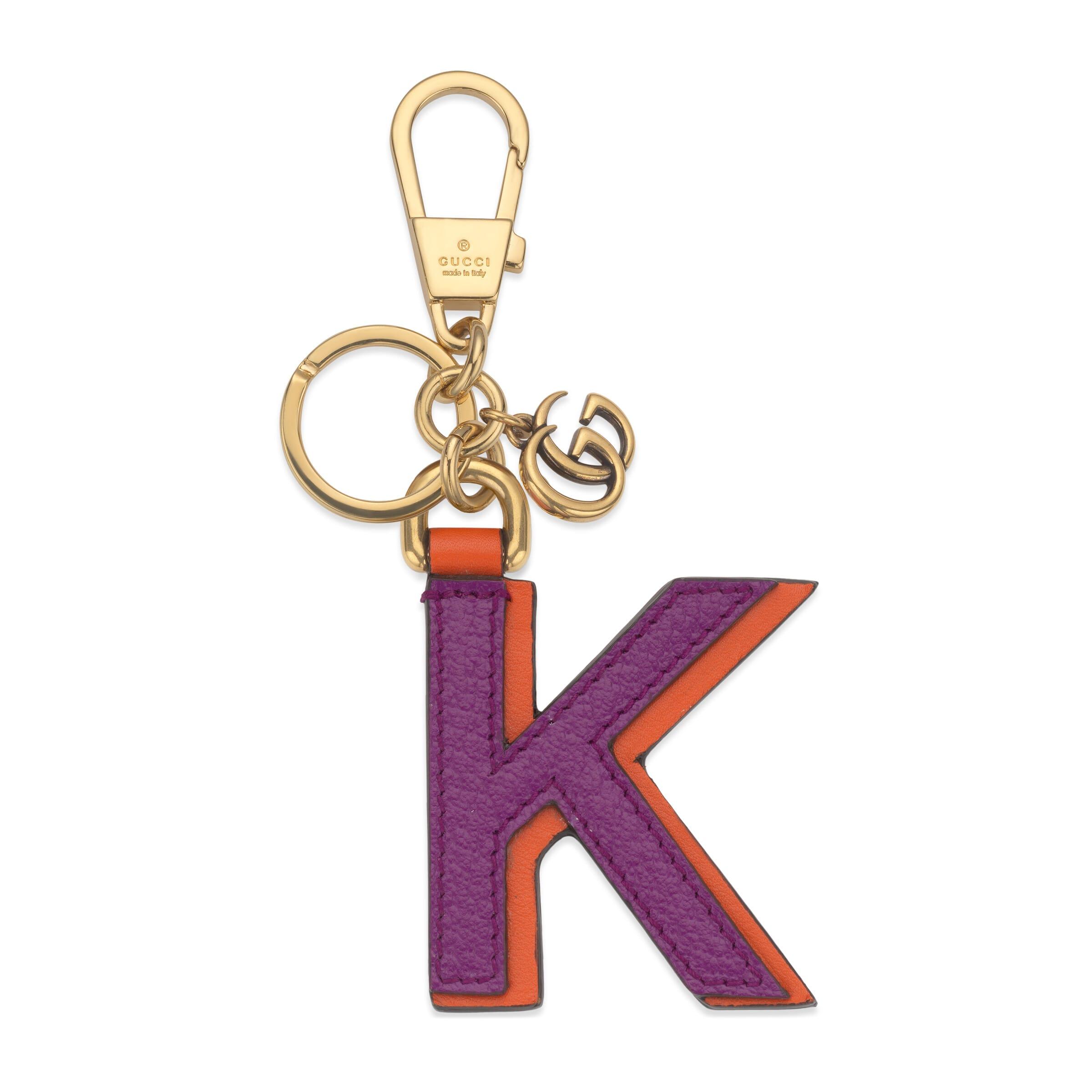 Gucci Letter K Keychain in Metallic Lyst