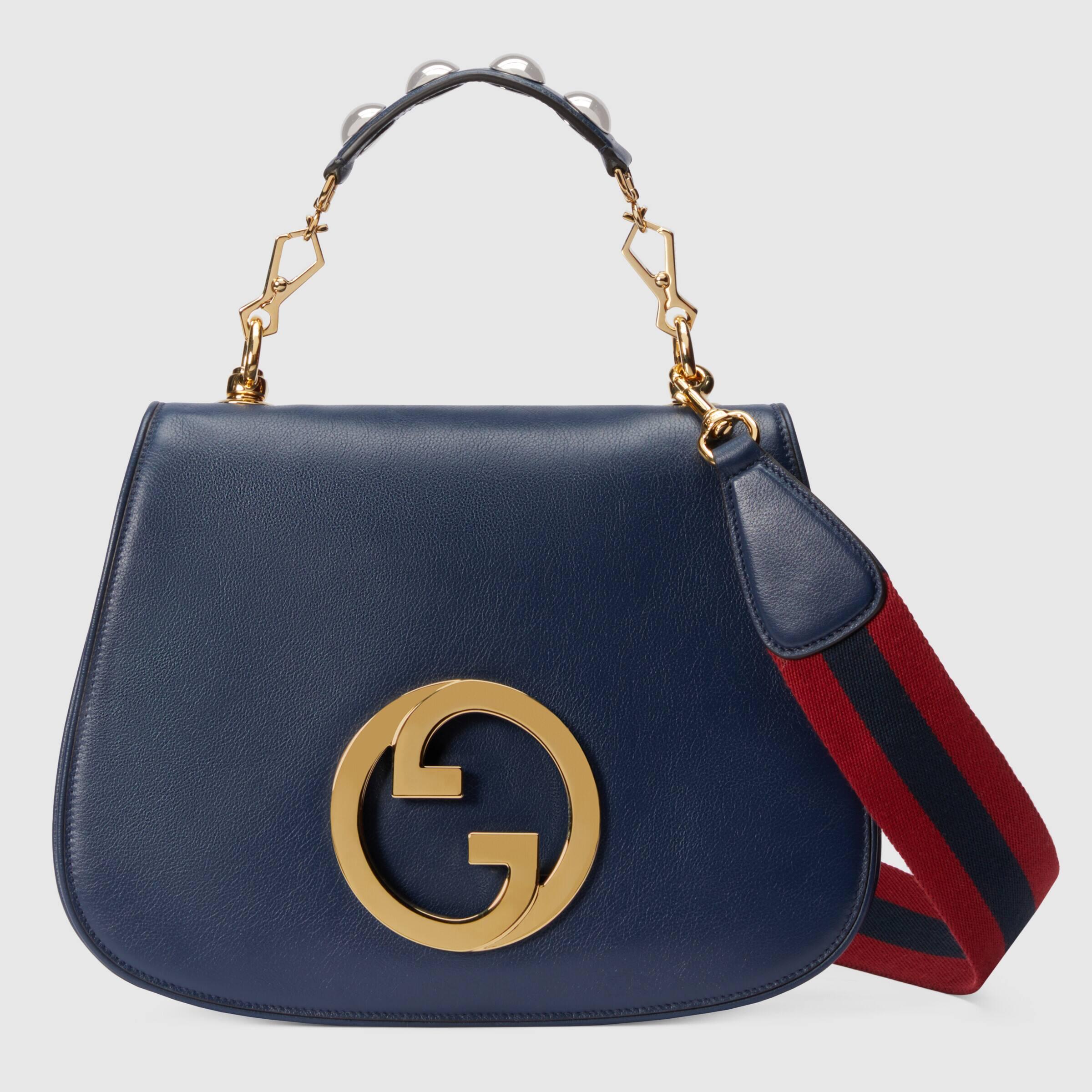 Gucci Blondie Small Top Handle Bag in Blue Lyst