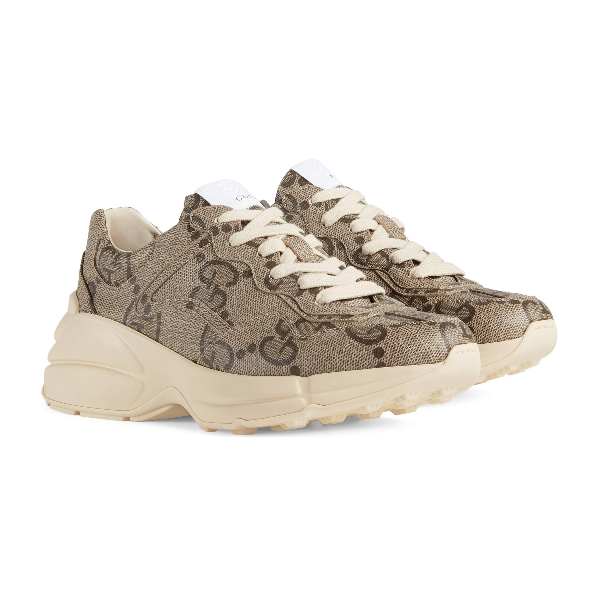 Gucci GG Rhyton Sneaker in Natural | Lyst